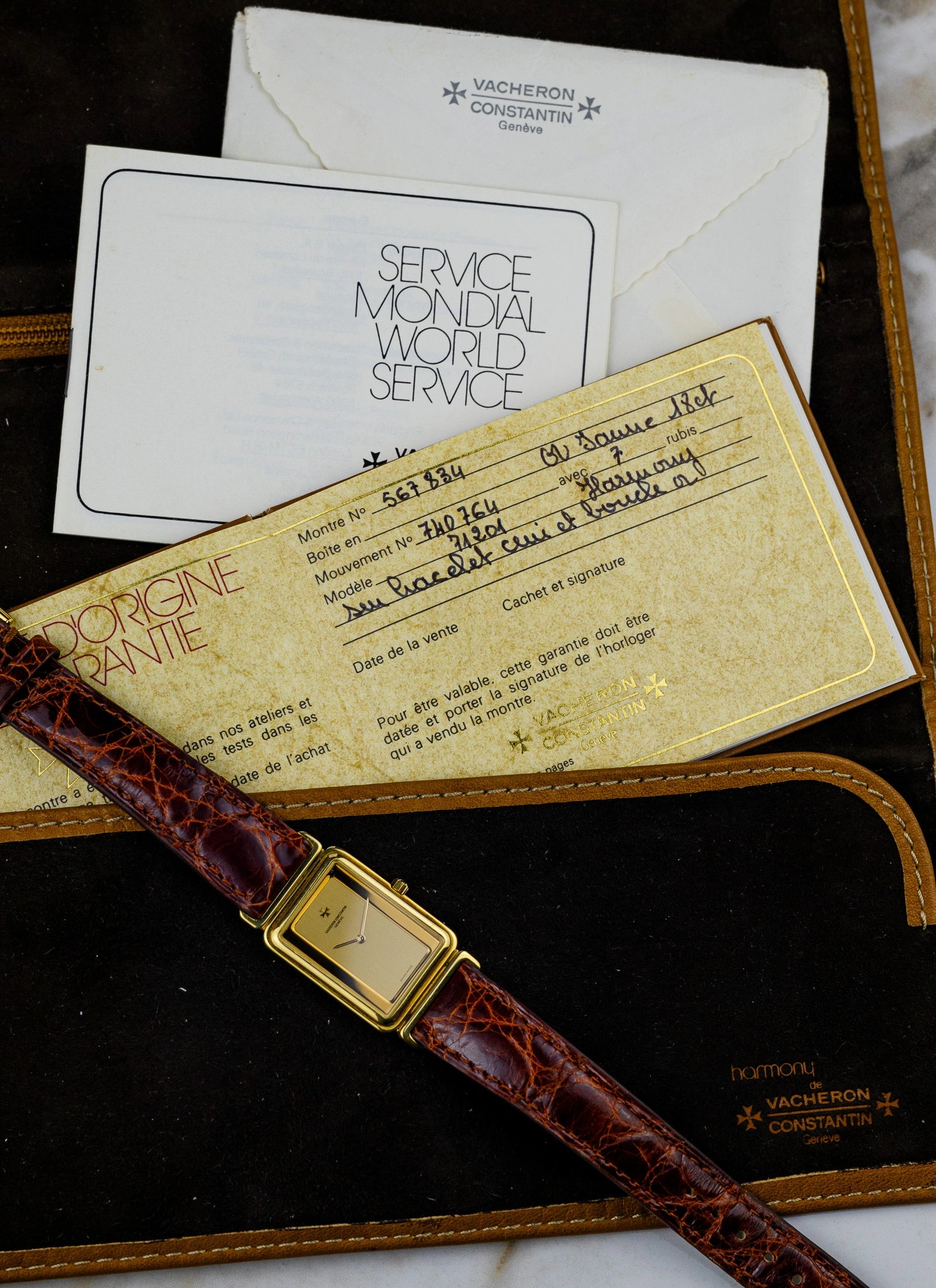 1980s 18K Vacheron Constantin Harmony 71201 Full Set