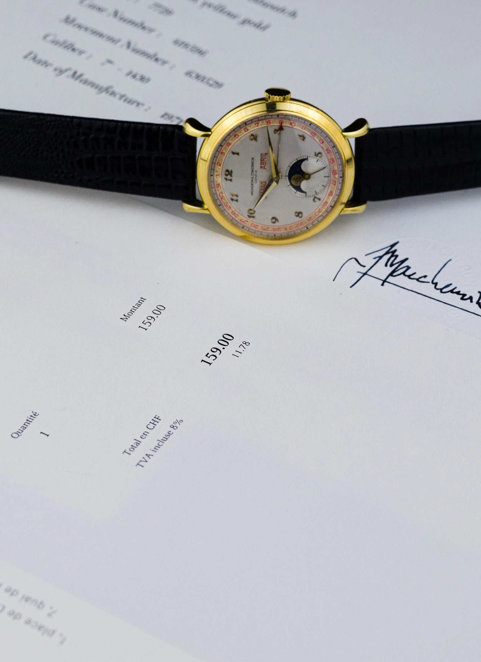 1971 18K Vacheron Constantin Triple Calendar Moonphase 7729 cal. 7-1430