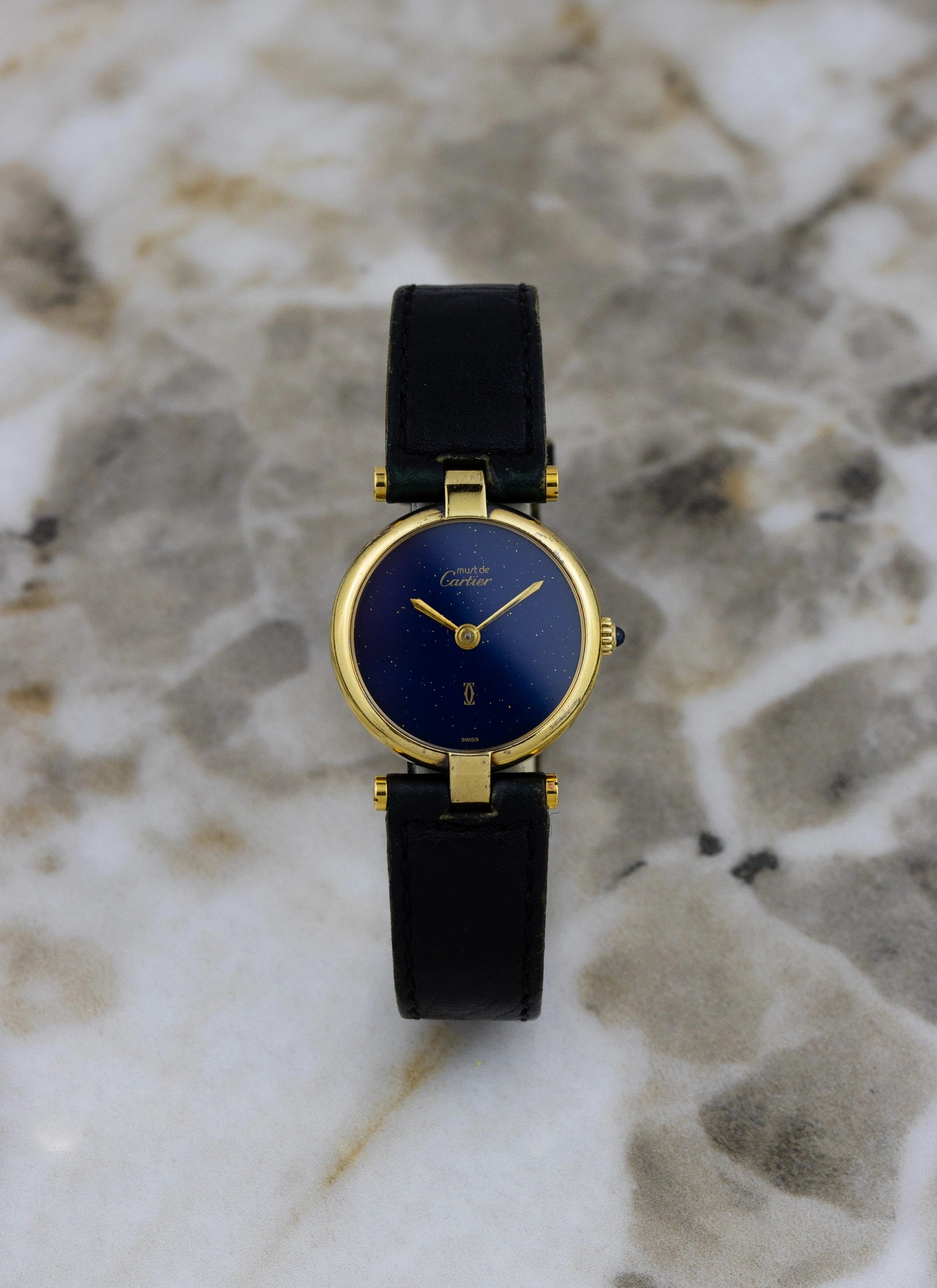 1990s Cartier Vendome Lapis Dial 590004