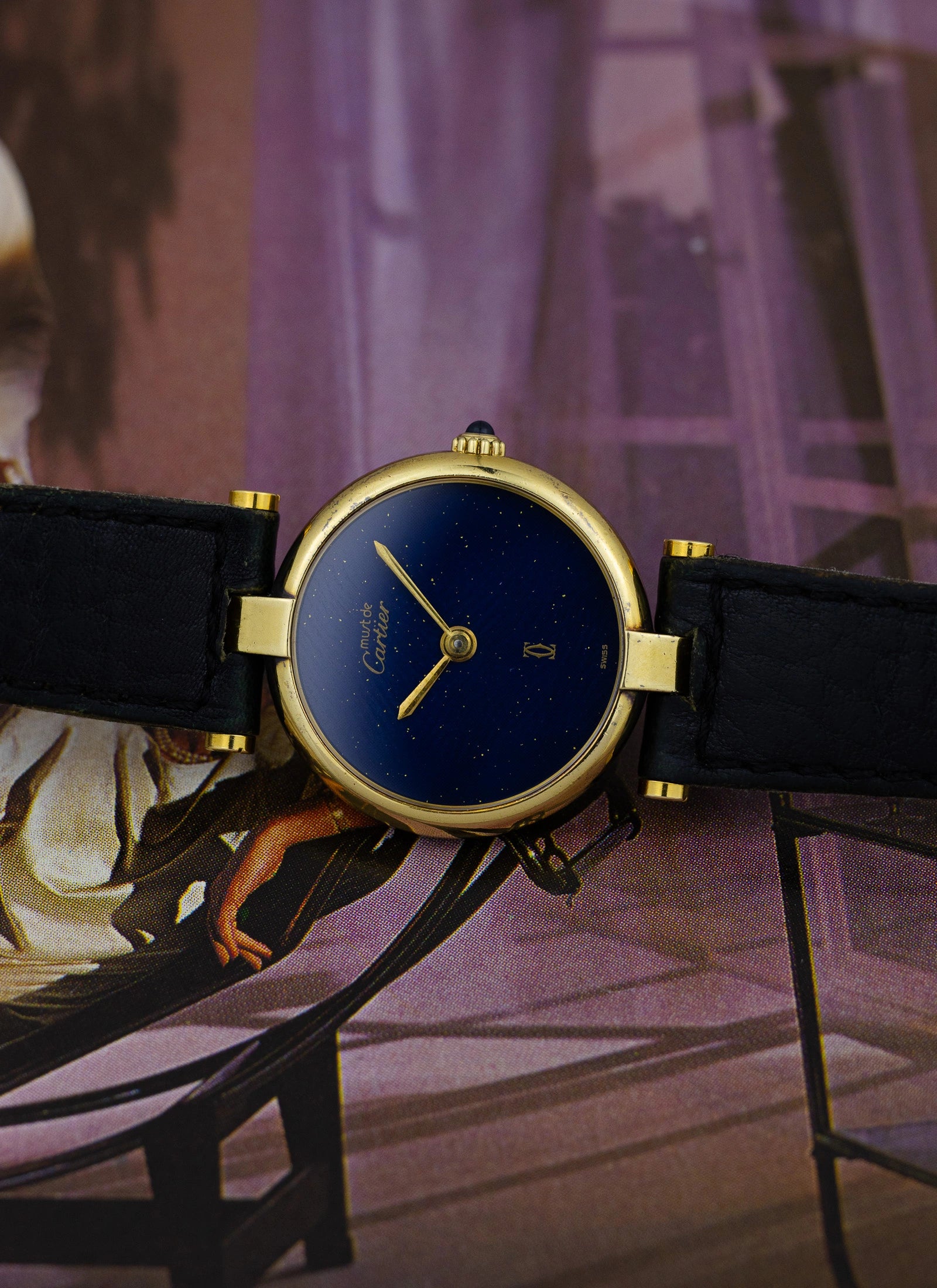 1990s Cartier Vendome Lapis Dial 590004
