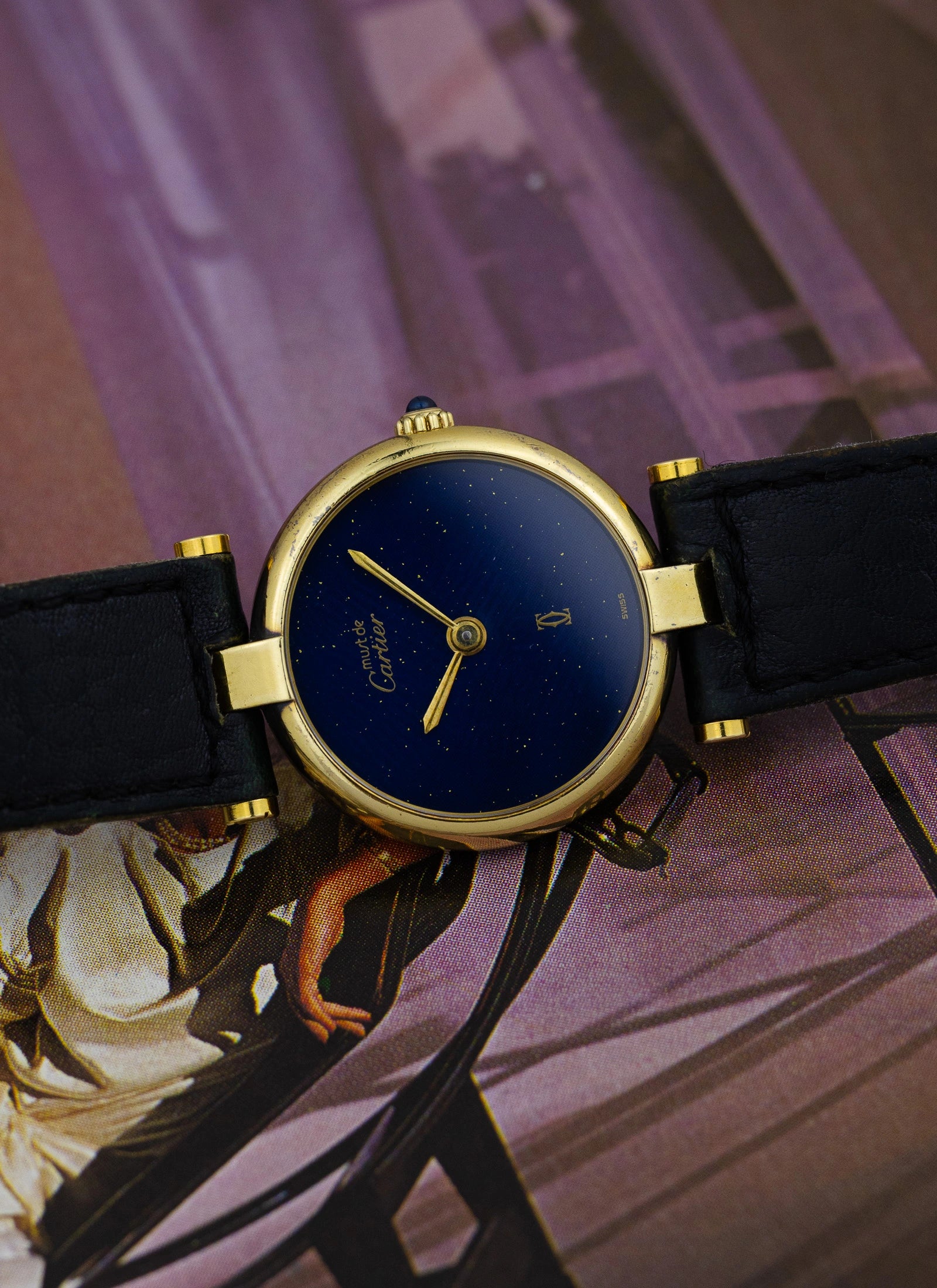 1990s Cartier Vendome Lapis Dial 590004