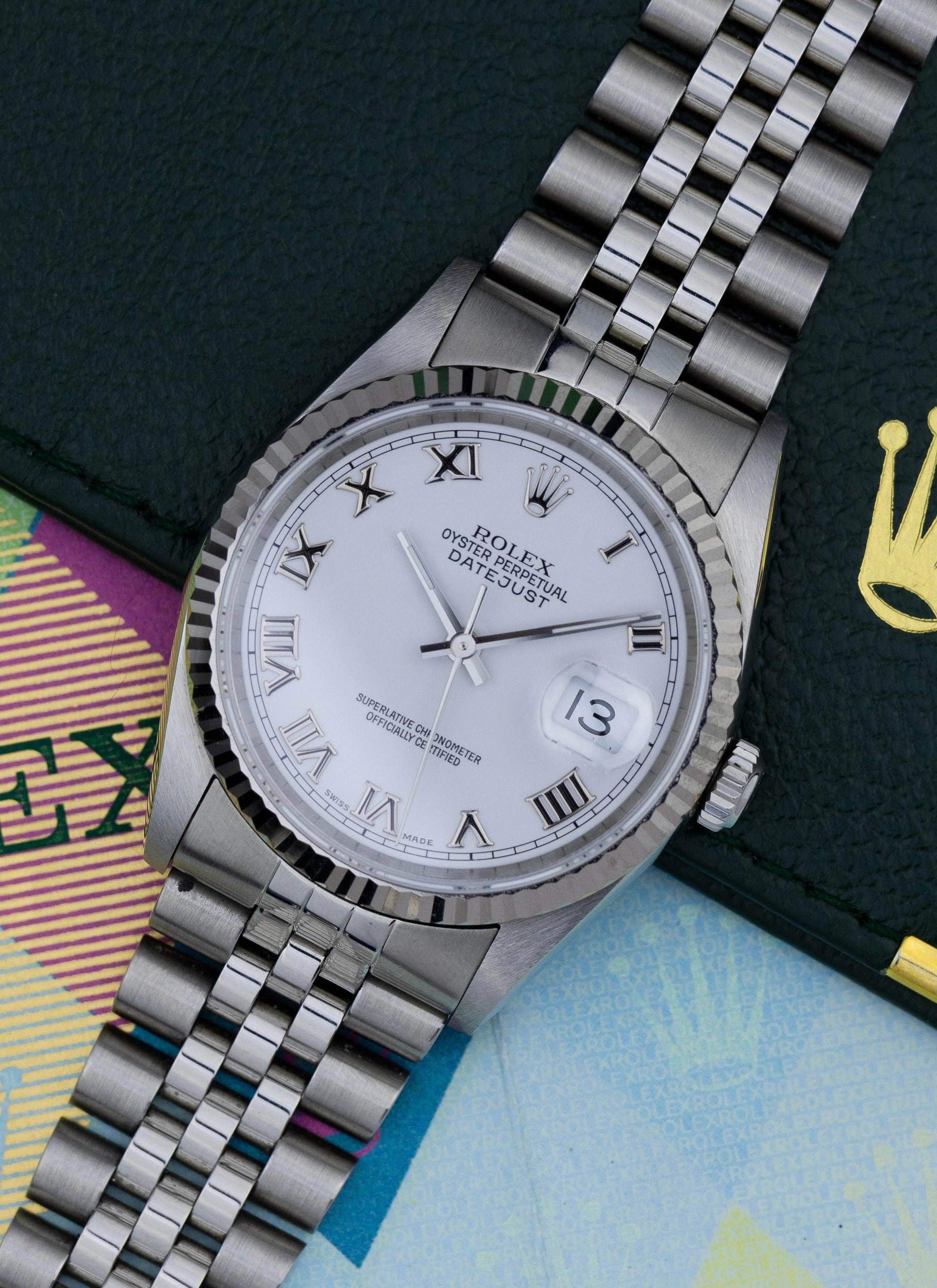 2007 Rolex Datejust White Roman Dial 16234 Full Set