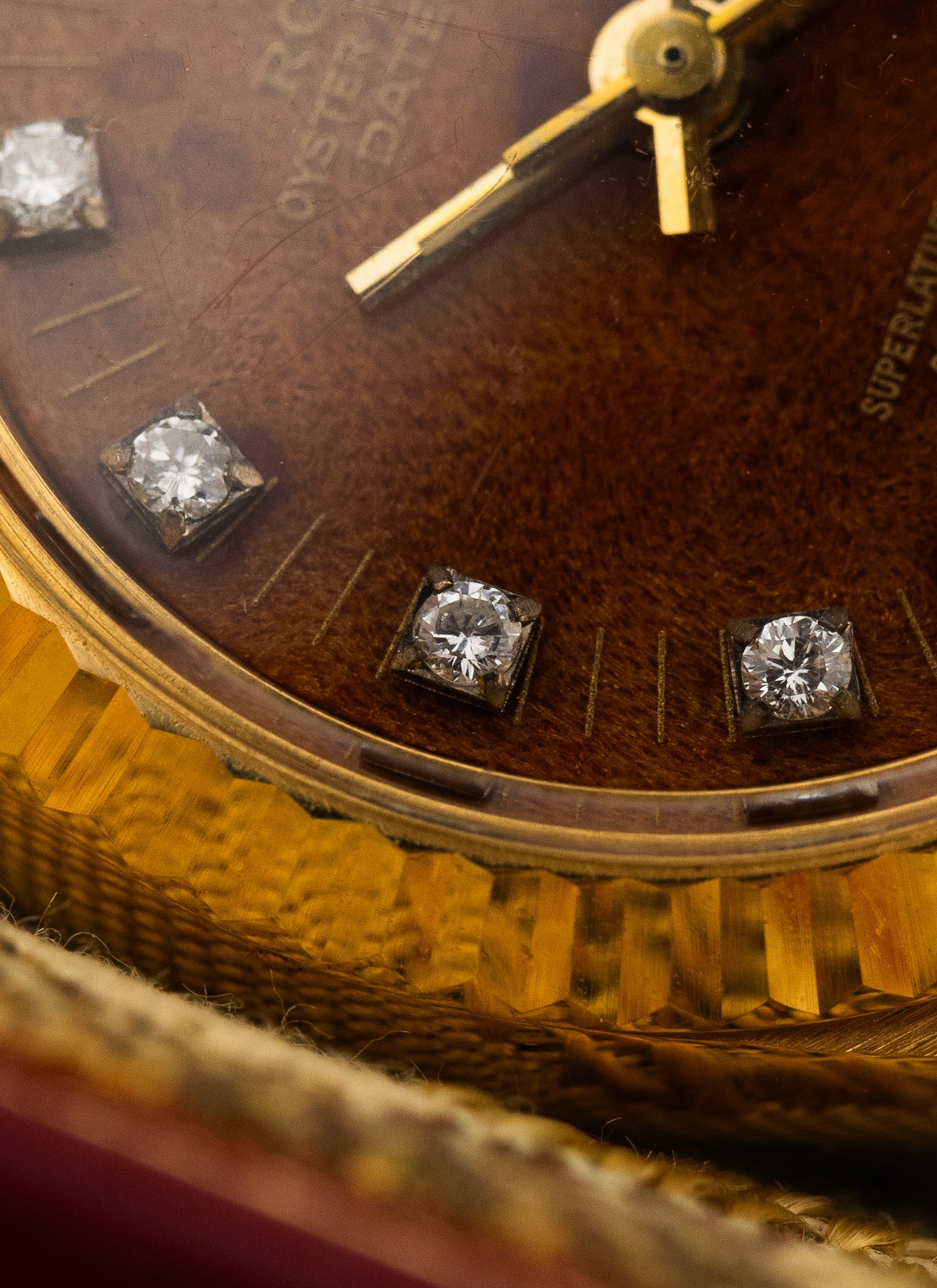 1979 18K Lady Rolex Datejust Wooden Diamonds Dial 6917 Serviced Box