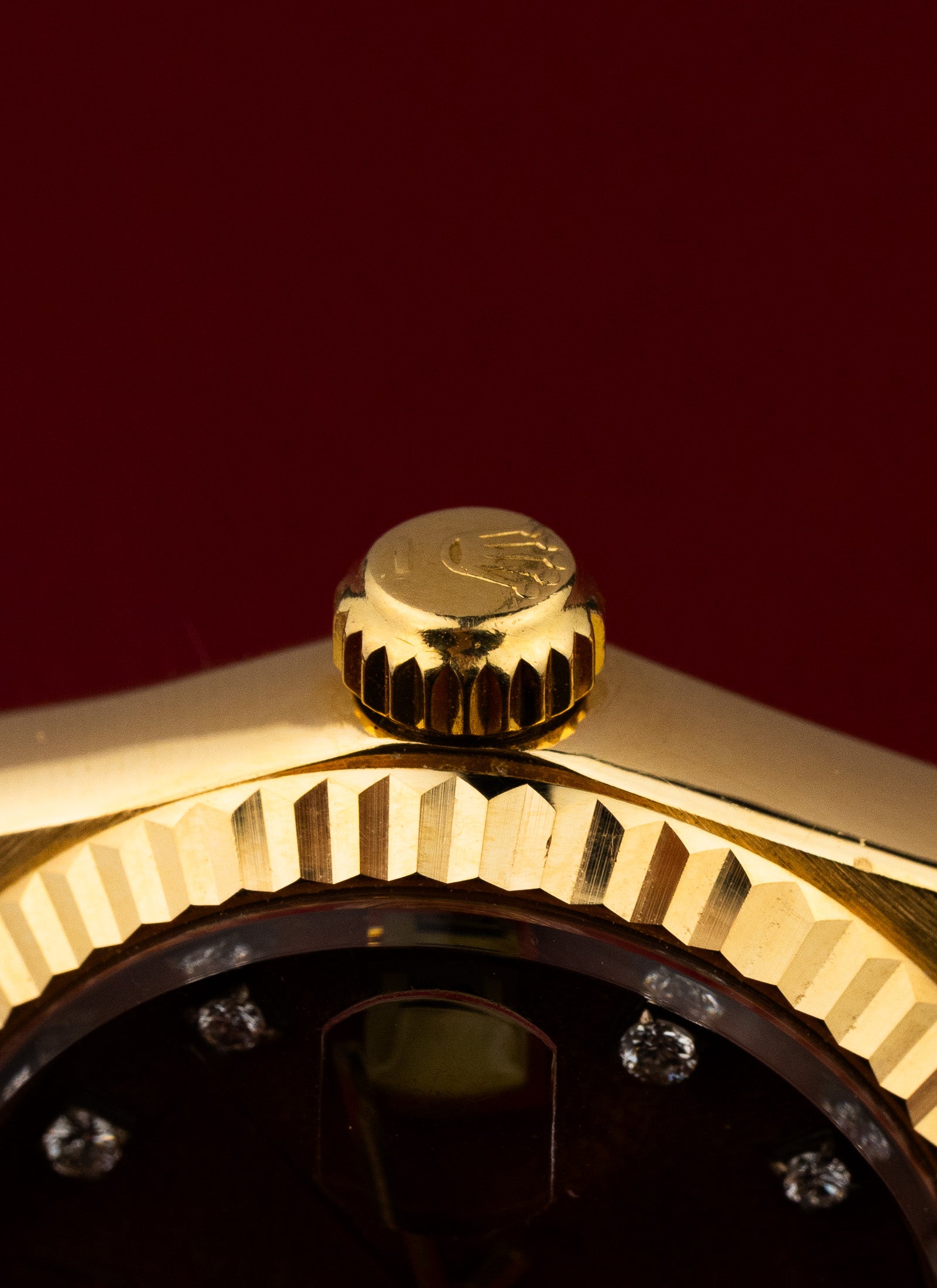 1979 18K Lady Rolex Datejust Wooden Diamonds Dial 6917 Serviced Box