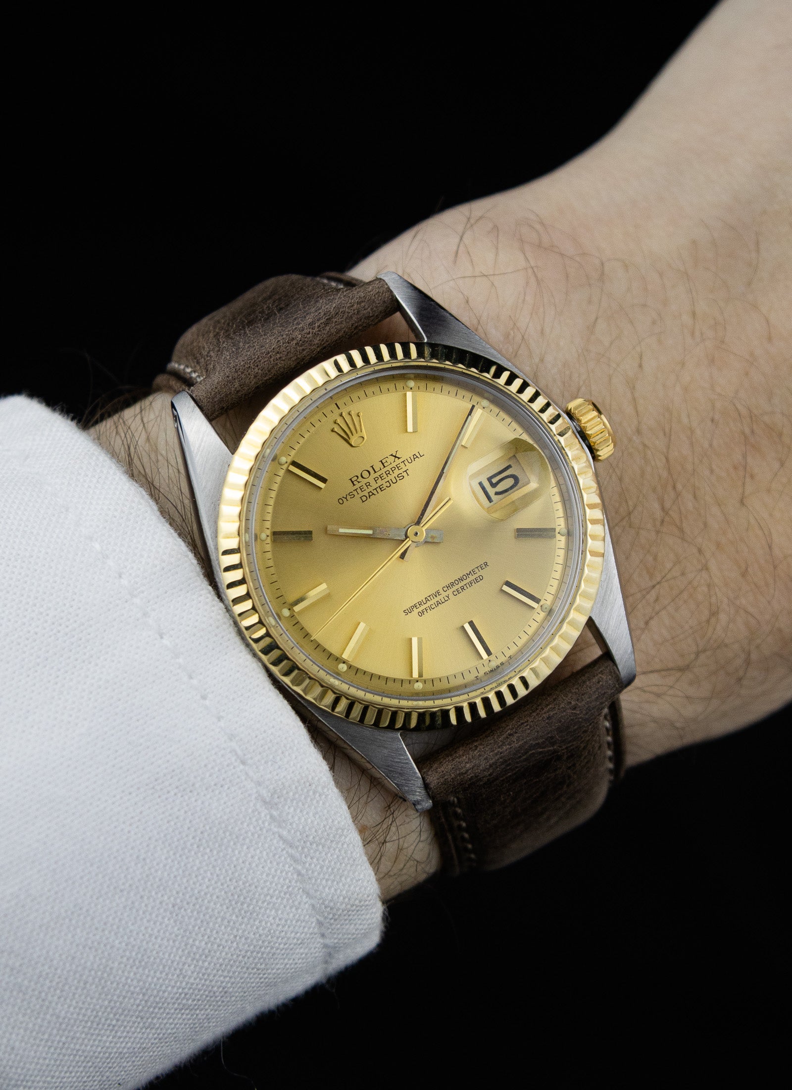 1976 Rolex Datejust 1601 Bicolor Champagne
