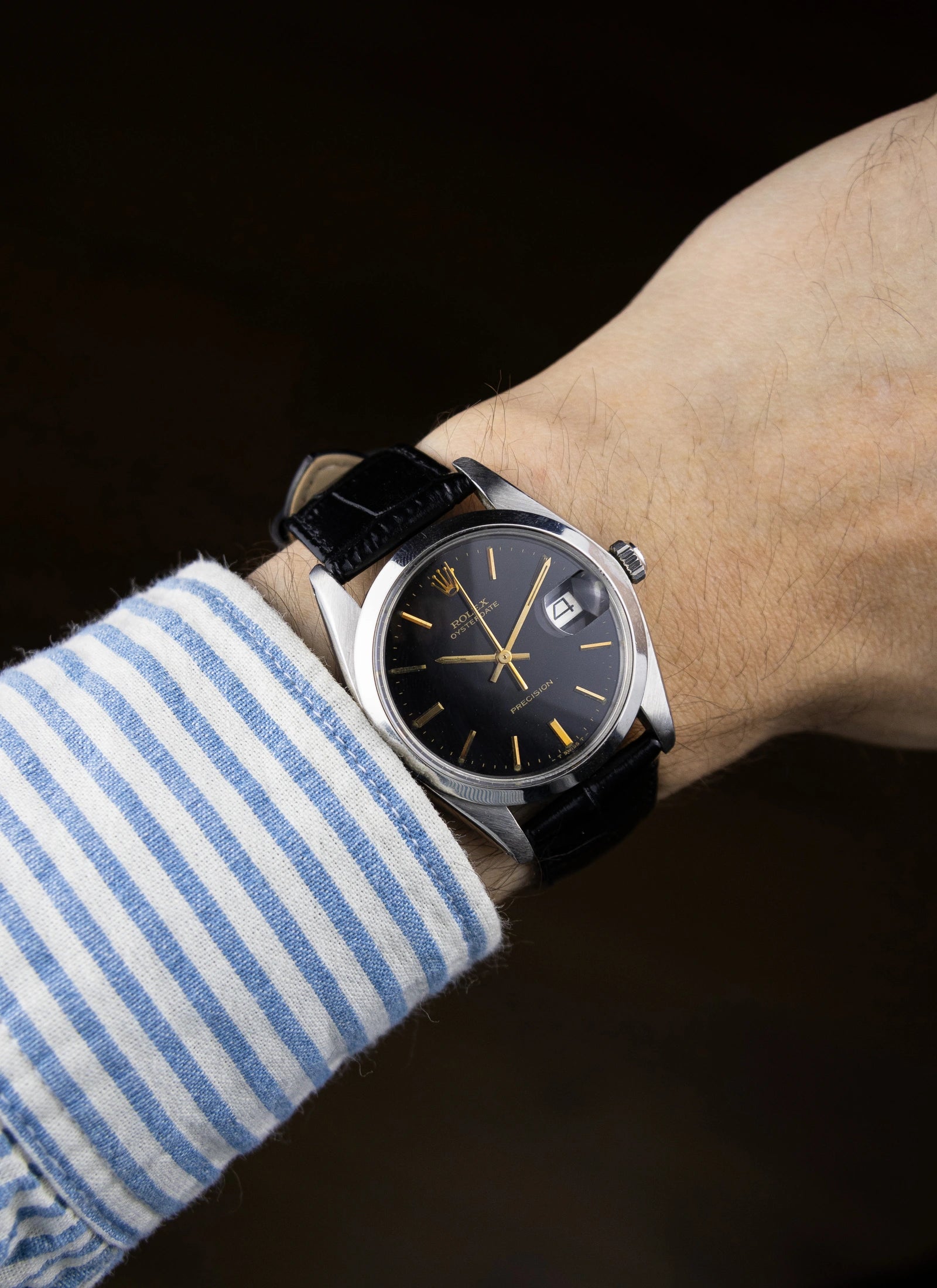 1984 Rolex Oysterdate 6694 Black Dial