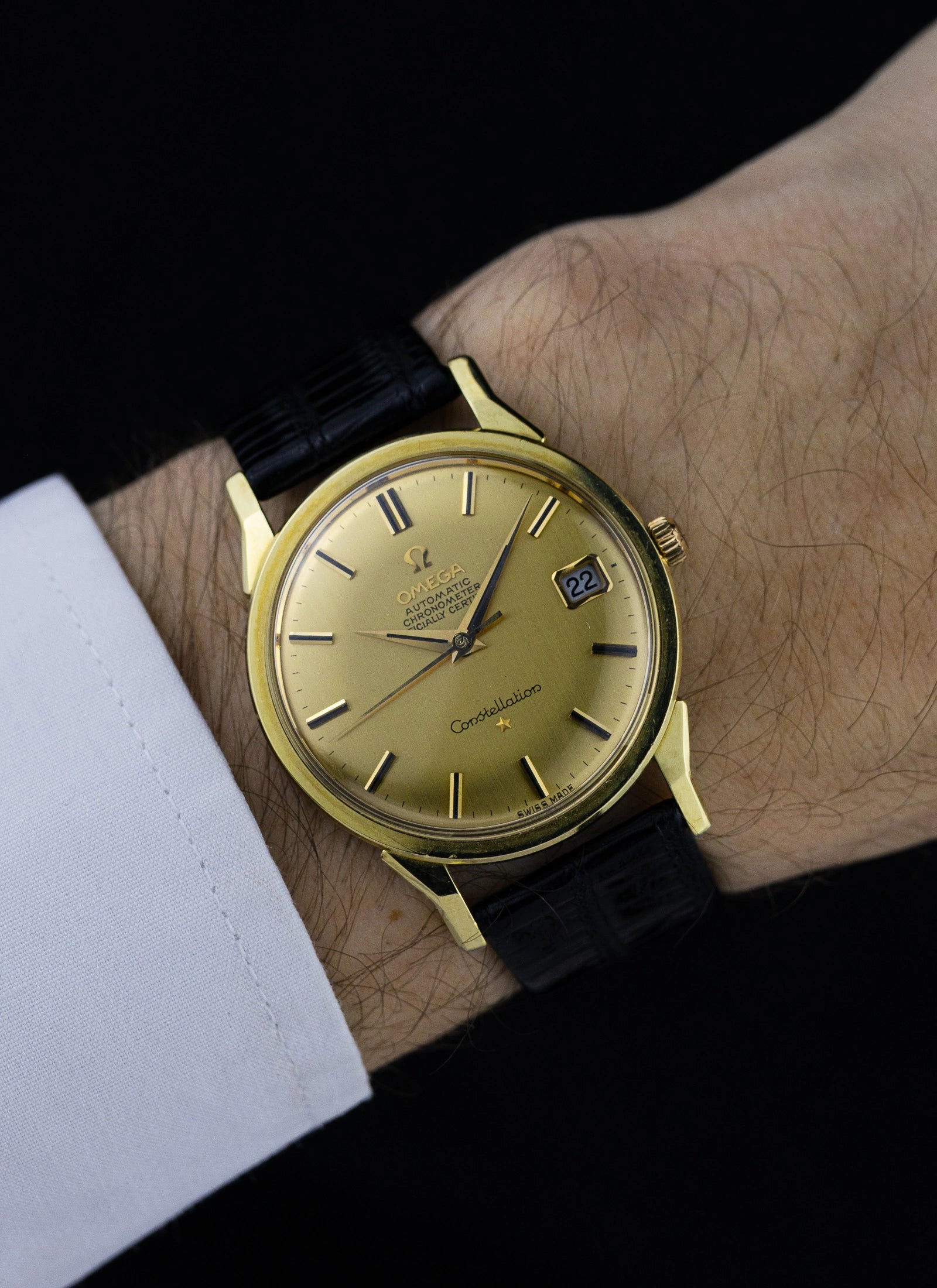 1963 Omega Constellation Dog Legs Gold Cap 168.005 cal. 561