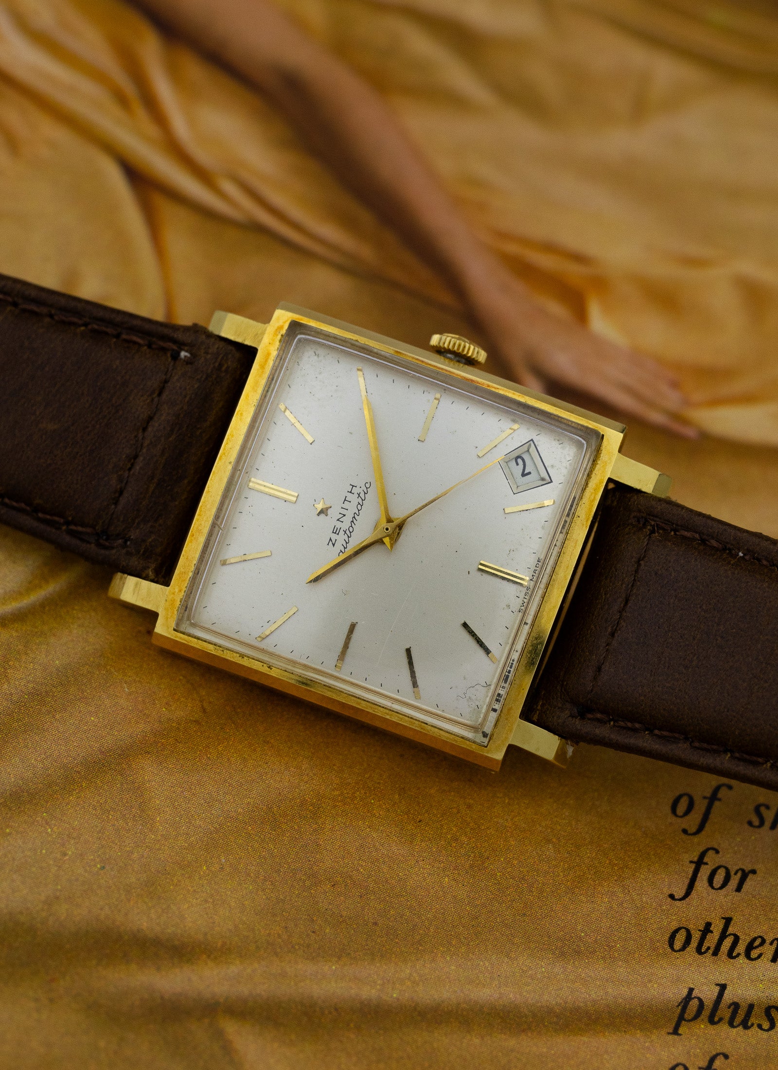 1970s 18K Zenith Automatic Square cal. 2542