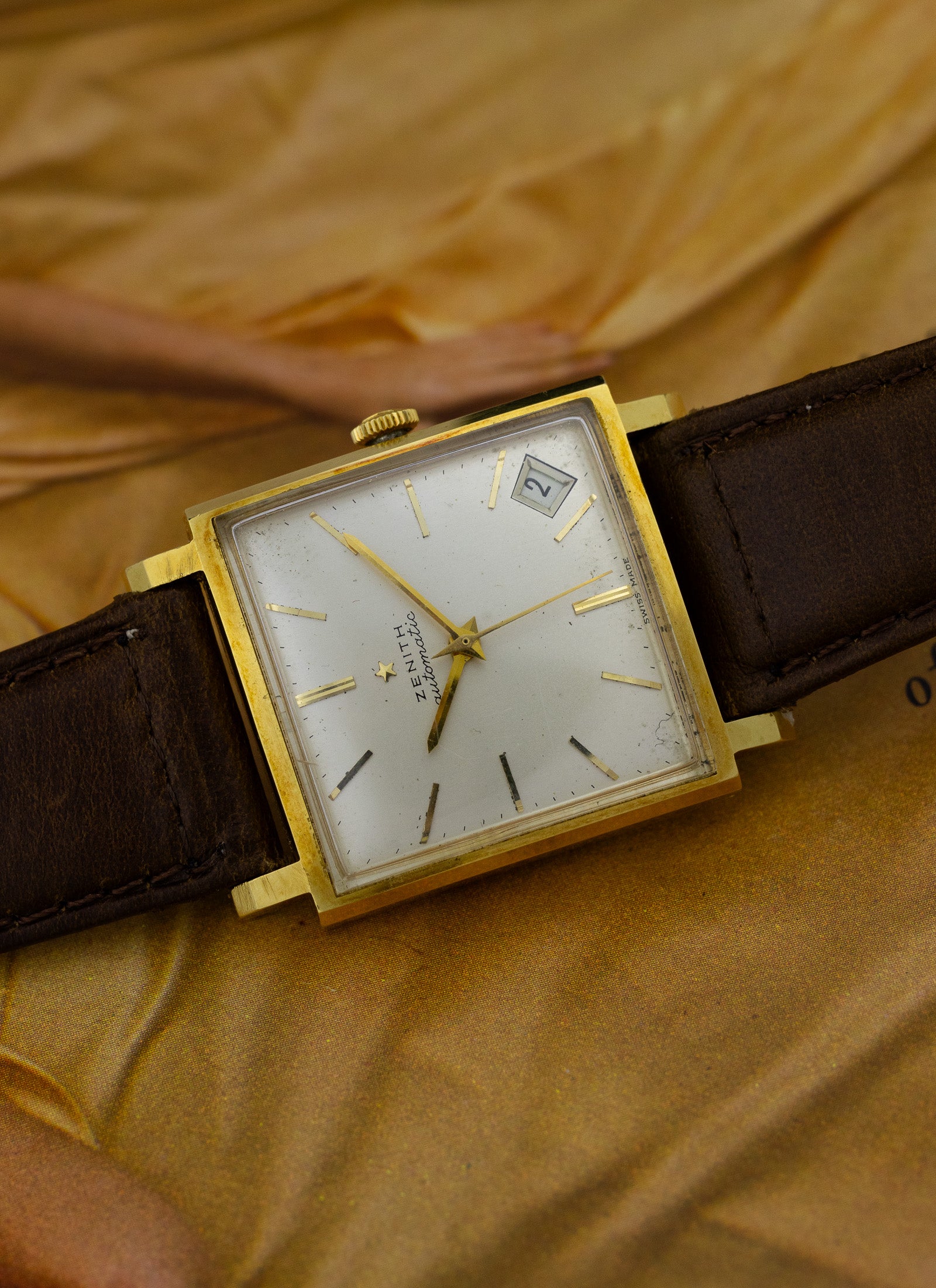 1970s 18K Zenith Automatic Square cal. 2542