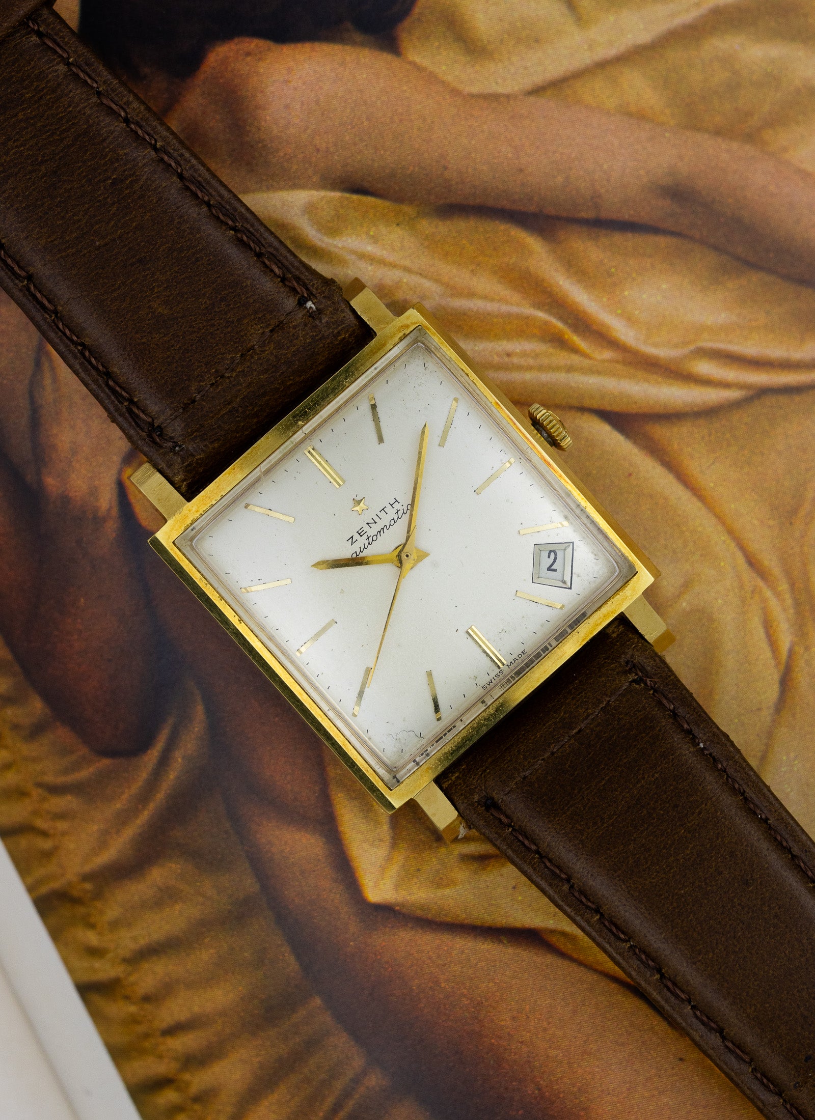 1970s 18K Zenith Automatic Square cal. 2542