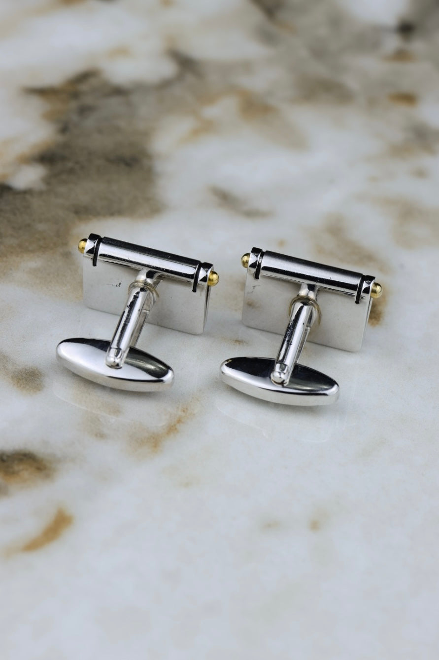 Mario Valentino – stalowe prostokątne spinki (SP021)