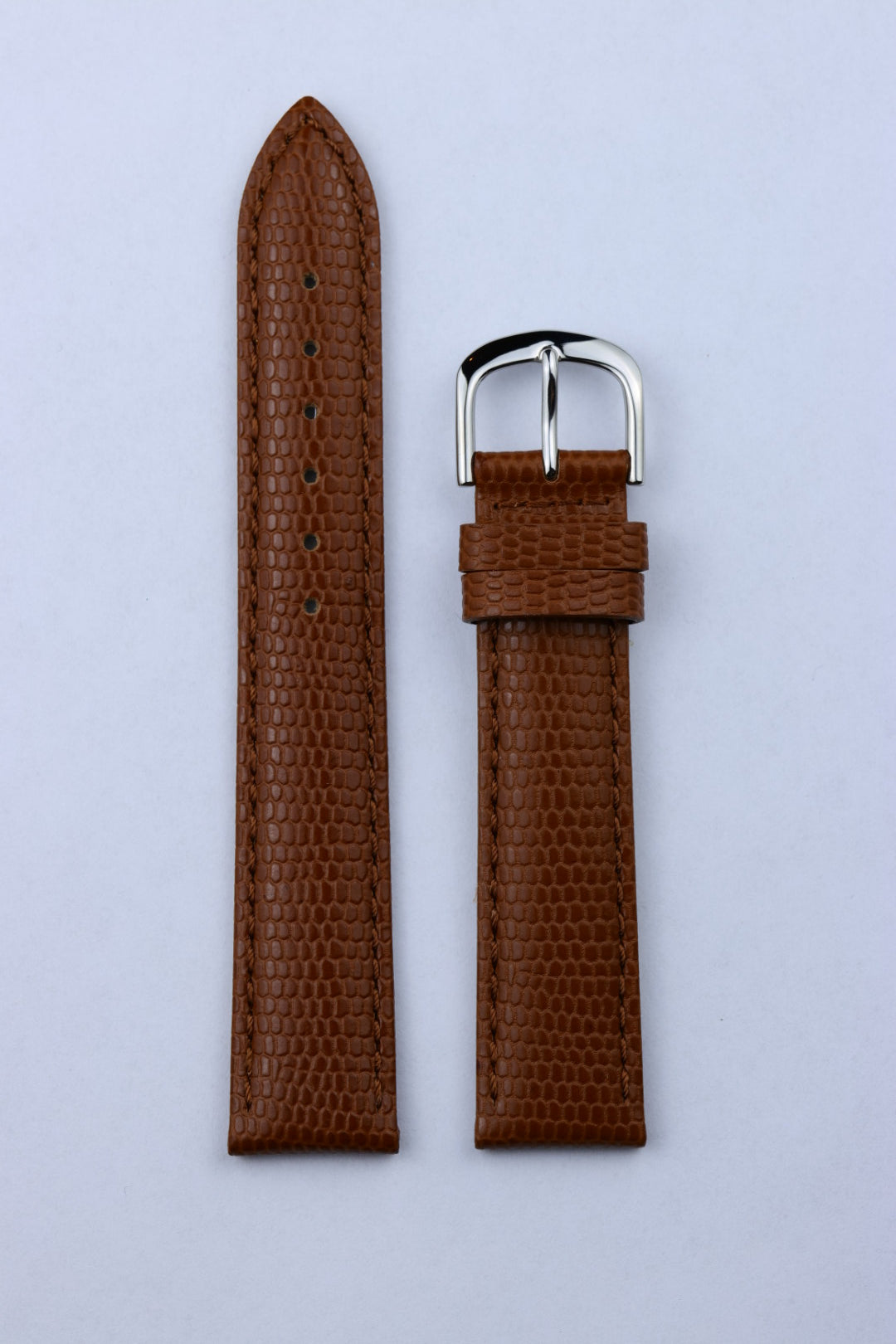 Pasek skórzany K.REDA jasny brąz jaszczurka wypukła (P062)