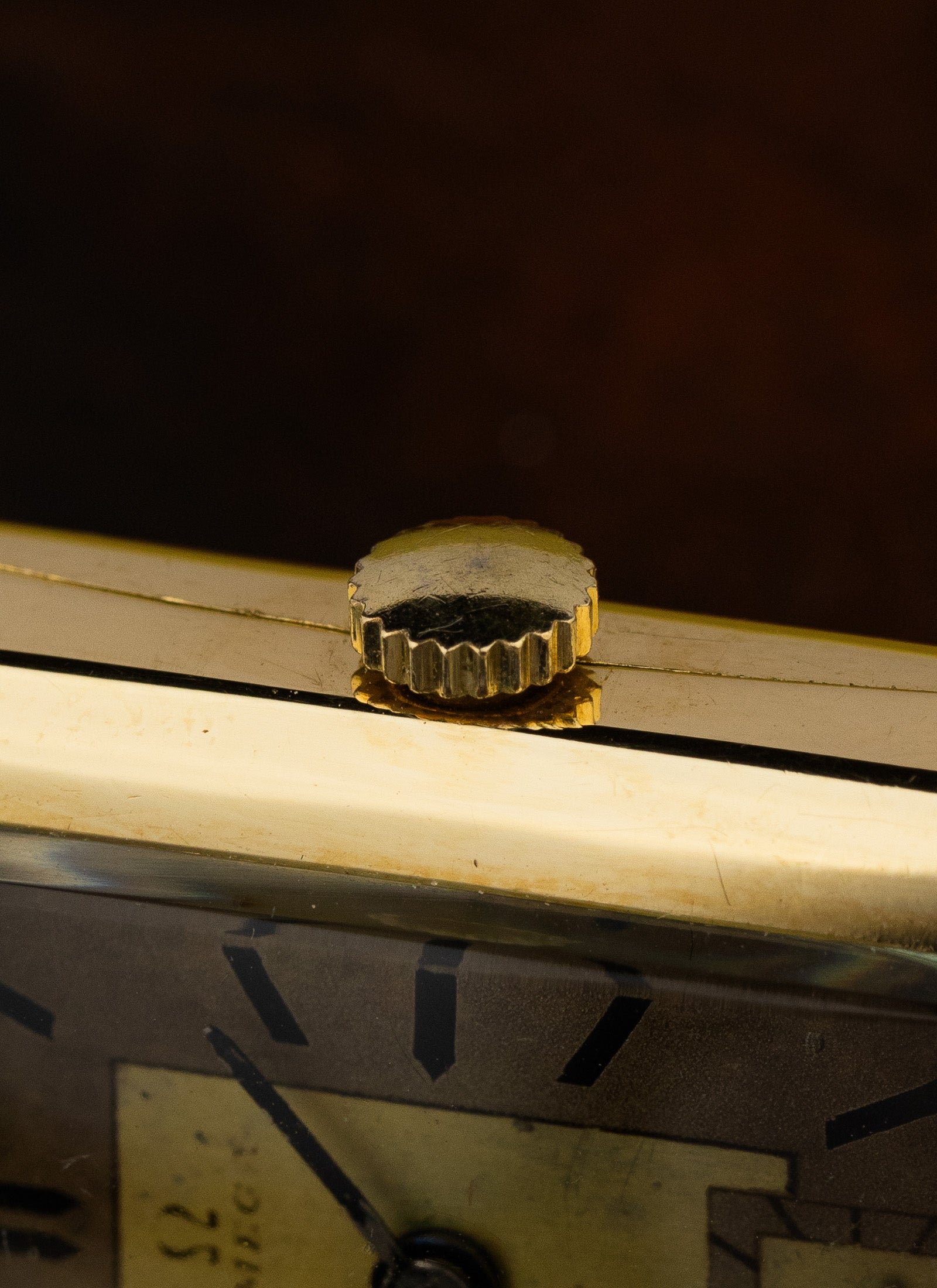 1940s 14K Omega Tank Art Deco Dial Serviced Box