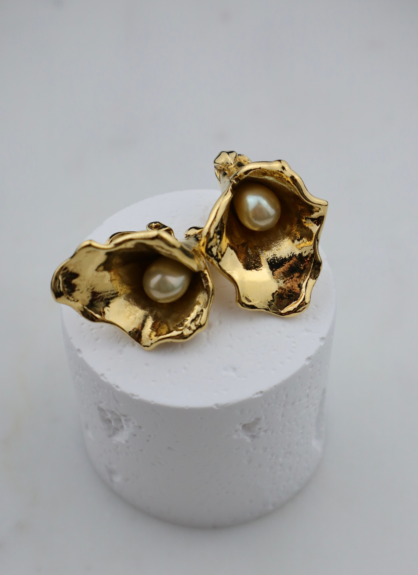 Yves Saint Laurent - 24k pozłacane klipsy