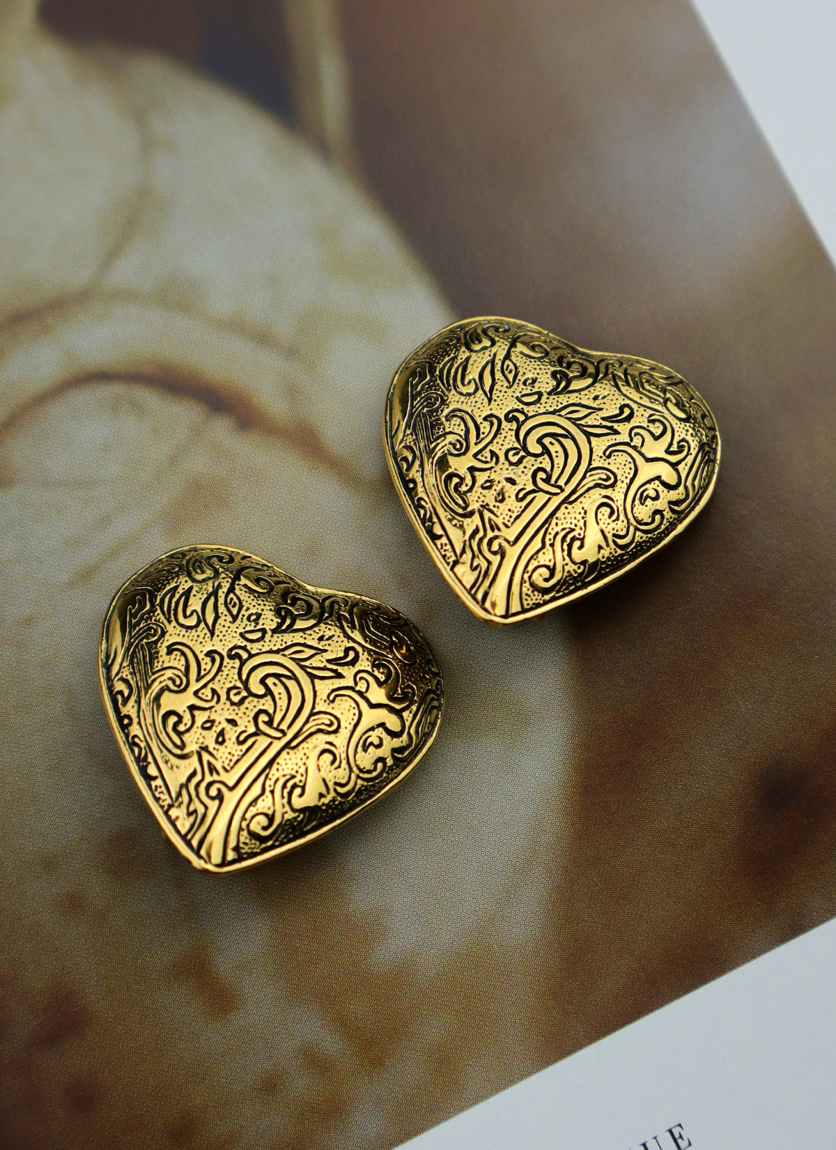 Yves Saint Laurent vintage klipsy Arabesque Heart