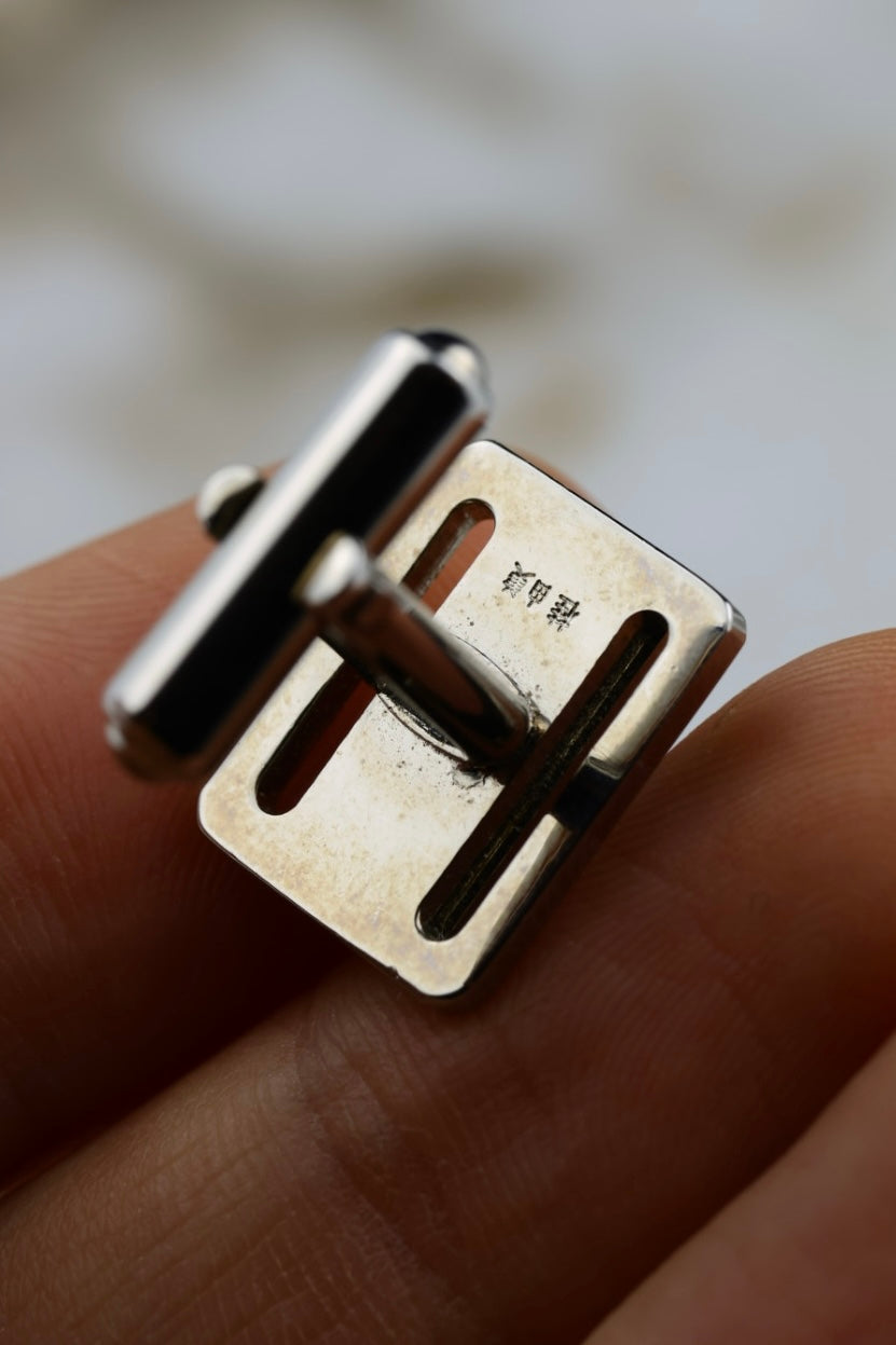 Yumi Katsura – stalowe spinki z perłą (SP010)