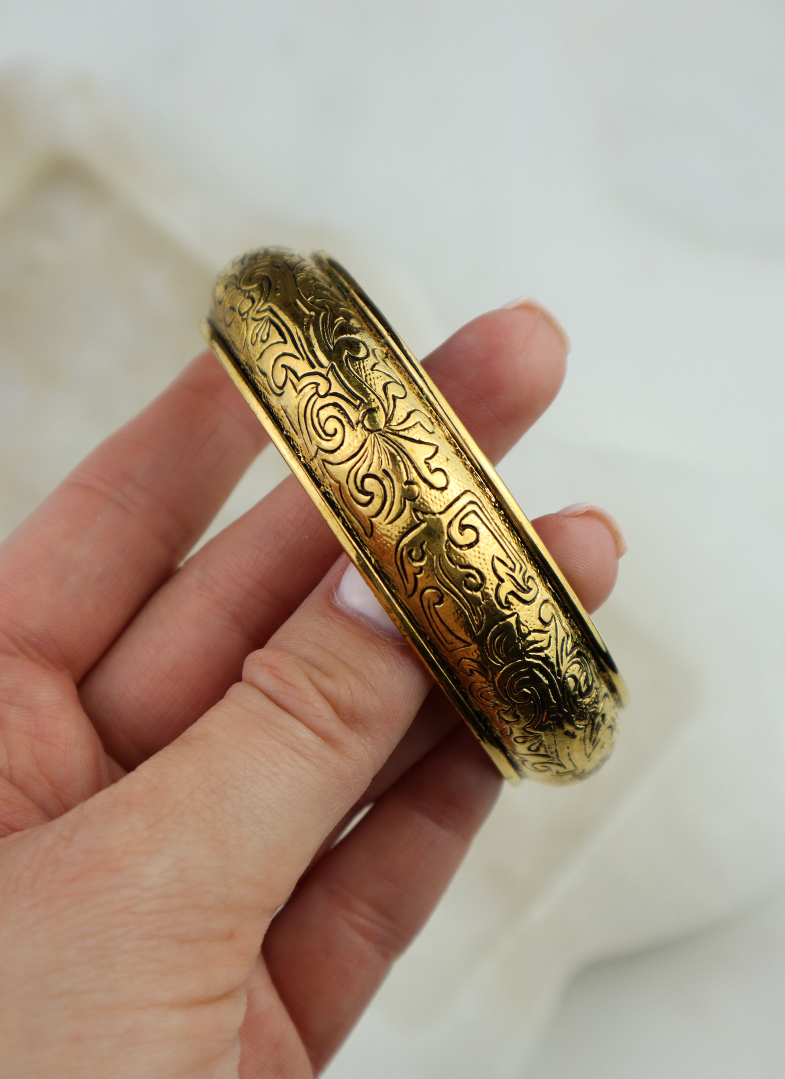 Yves Saint Laurent - arabeskowa bransoletka bangle vintage