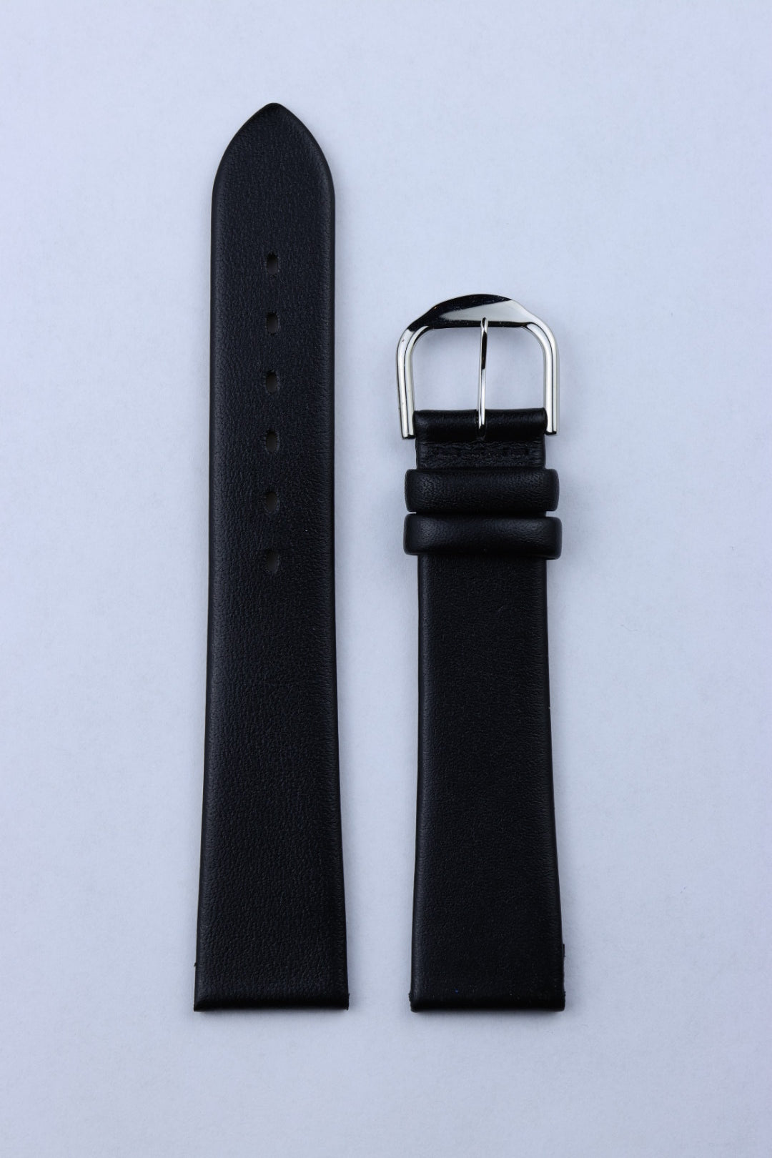 Pasek skórzany K.REDA 19mm czarny klasyczny gładki matowy (PA006)