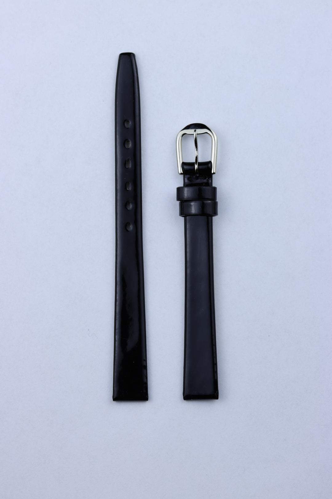 Pasek skórzany damski K.REDA czarny lśniący połysk (P065)