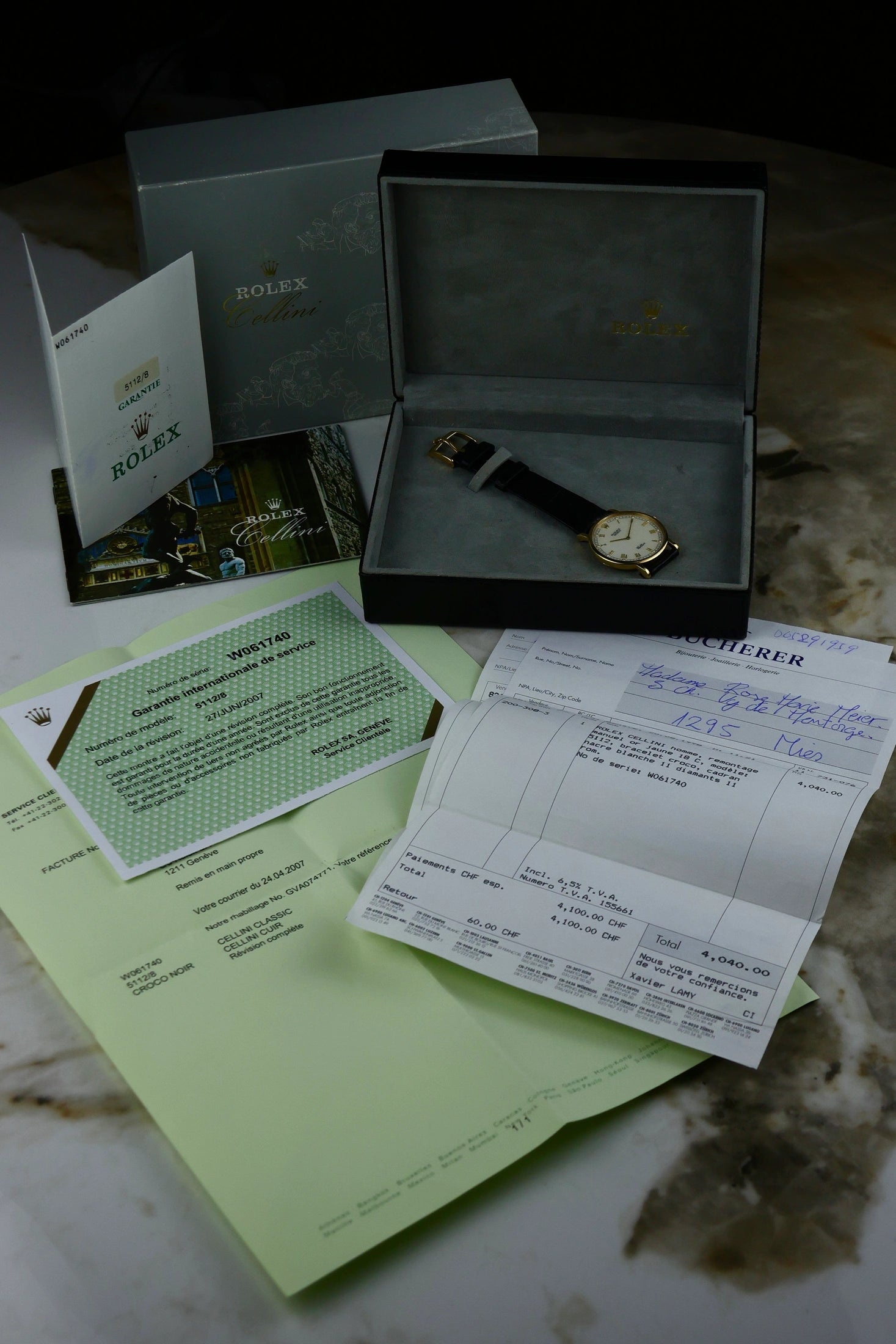 [REZERWACJA] 1998 18K Rolex Cellini MOP Diamonds Dial 5112/8 Full Set