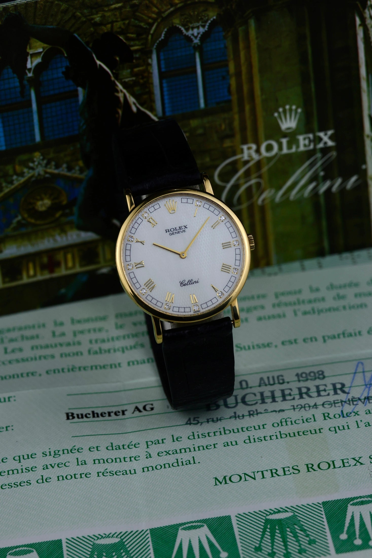 [REZERWACJA] 1998 18K Rolex Cellini MOP Diamonds Dial 5112/8 Full Set