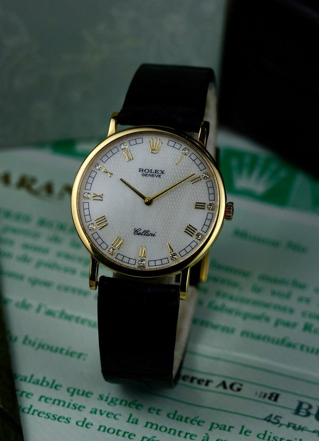 [REZERWACJA] 1998 18K Rolex Cellini MOP Diamonds Dial 5112/8 Full Set