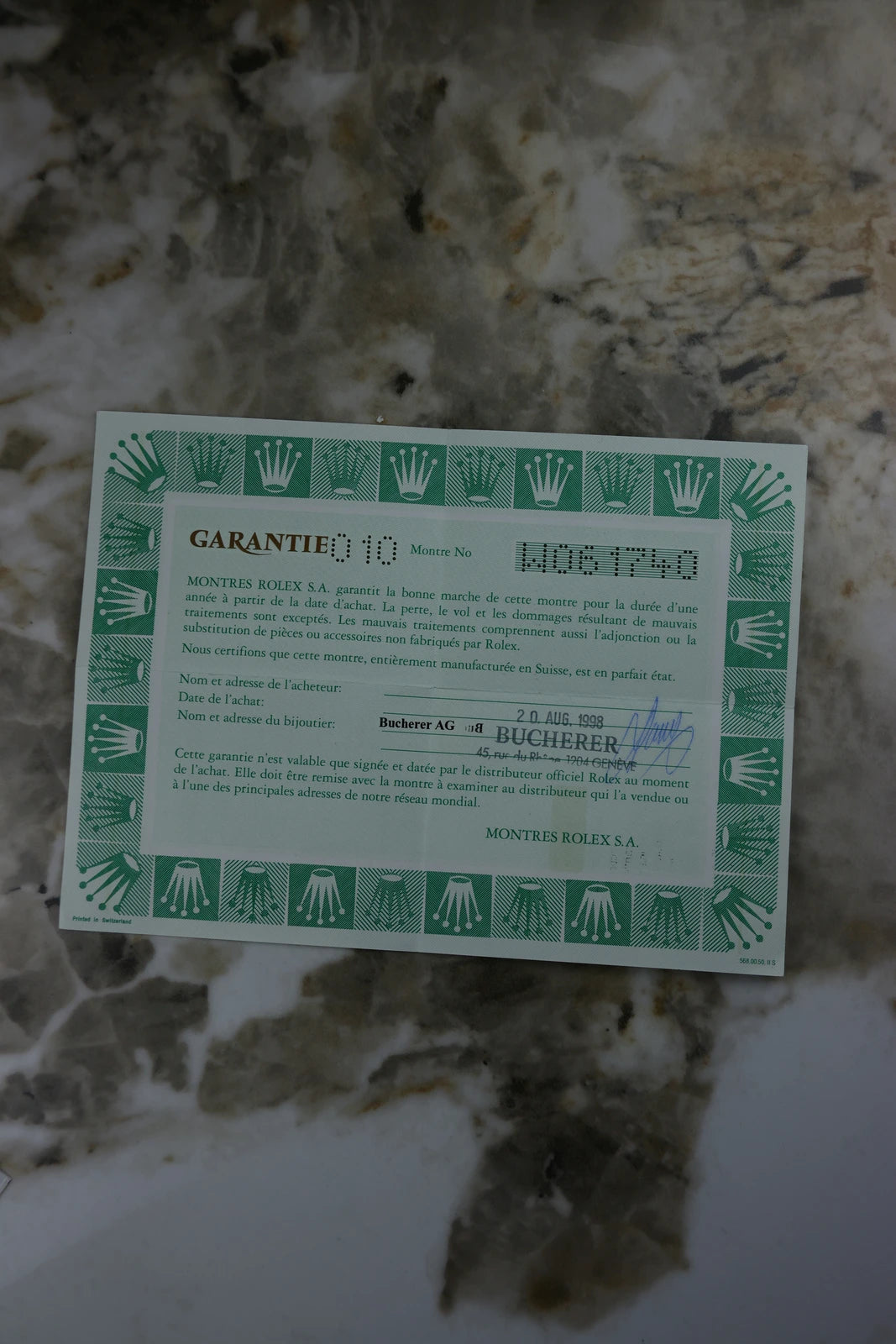 [REZERWACJA] 1998 18K Rolex Cellini MOP Diamonds Dial 5112/8 Full Set