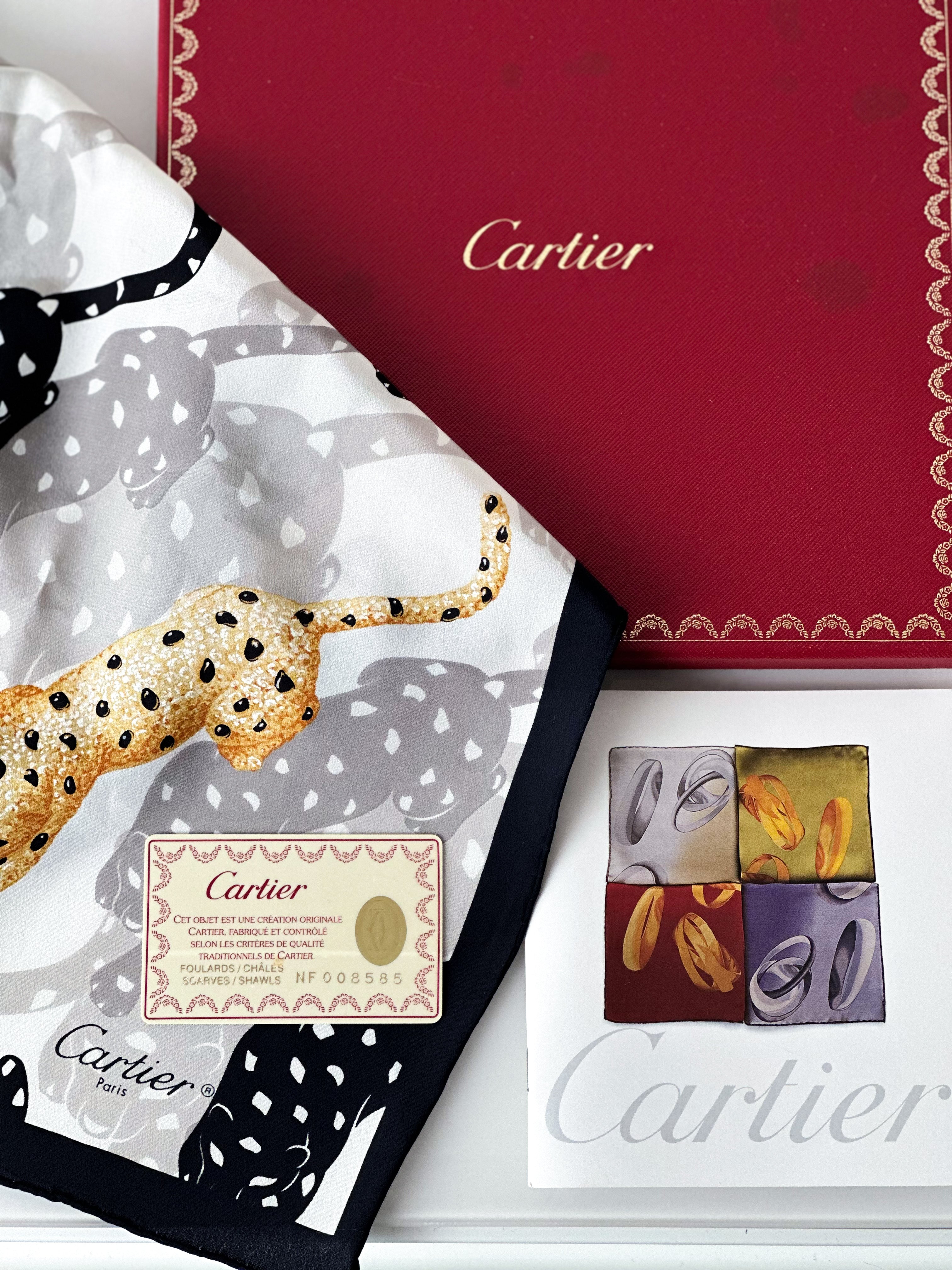 Cartier - jedwabna apaszka Panthère