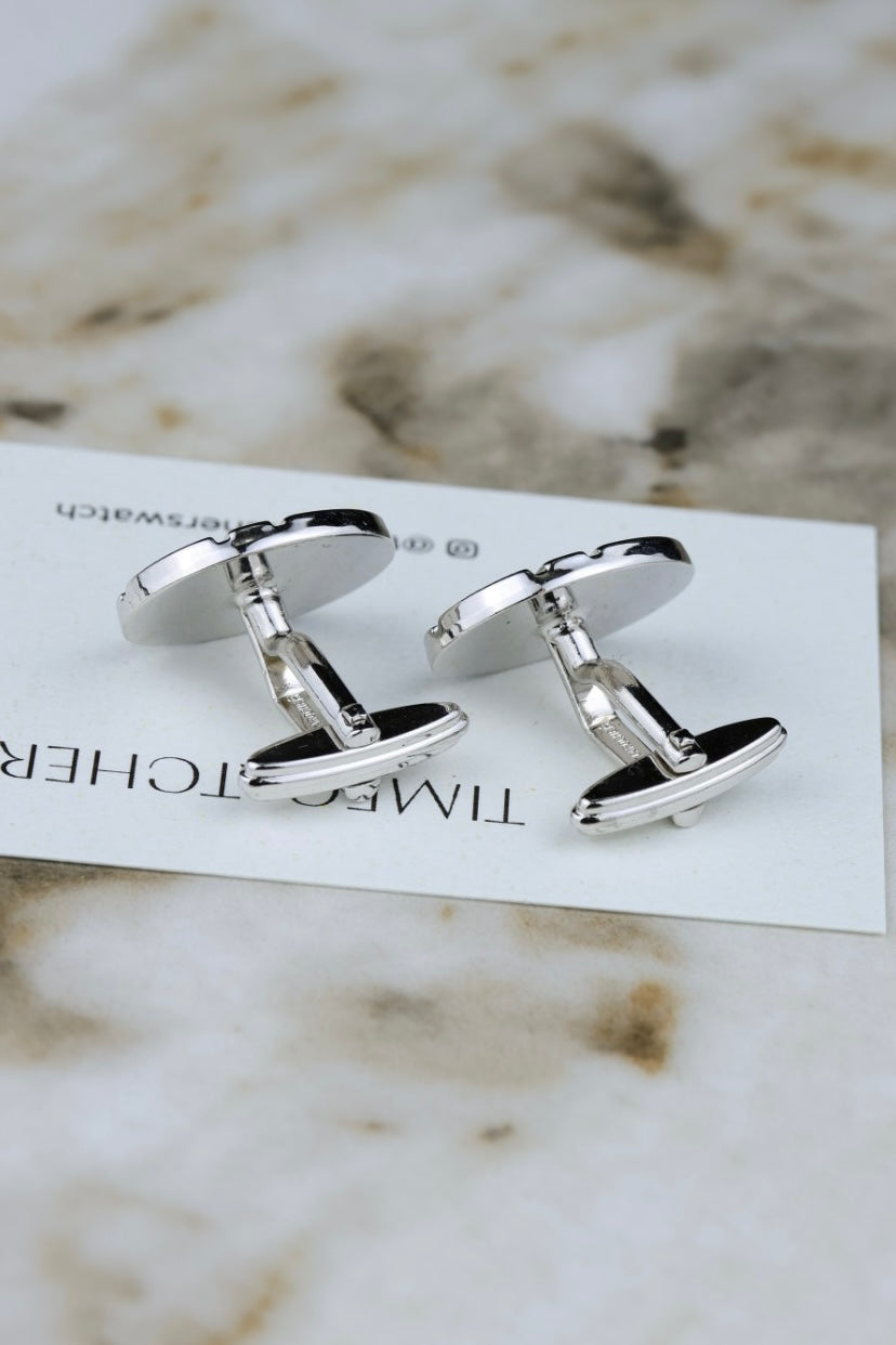 Guy Laroche – stalowe spinki do mankietów z monogramem „GL” (SP004)