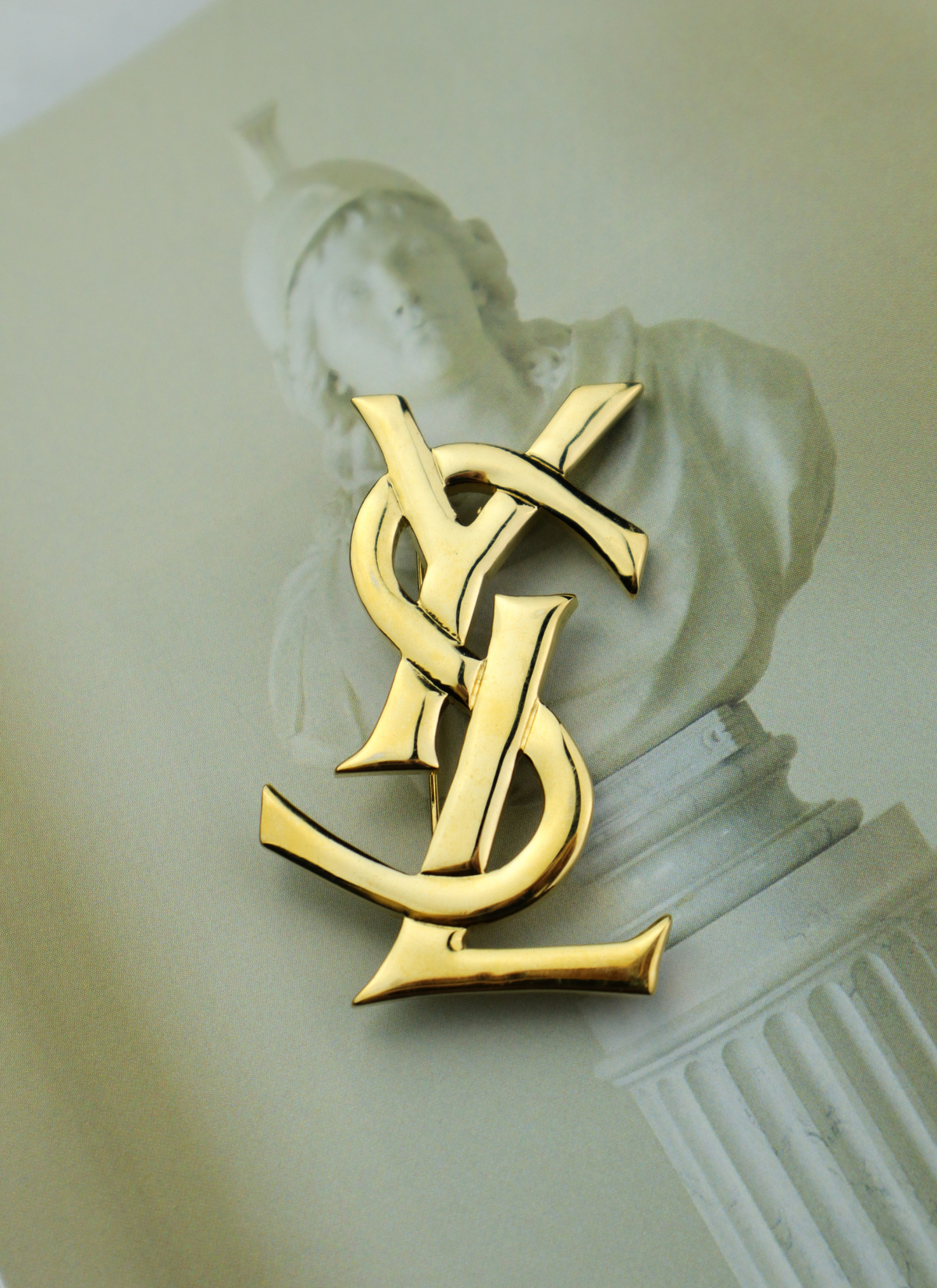 Yves Saint Laurent vintage broszka Cassandre
