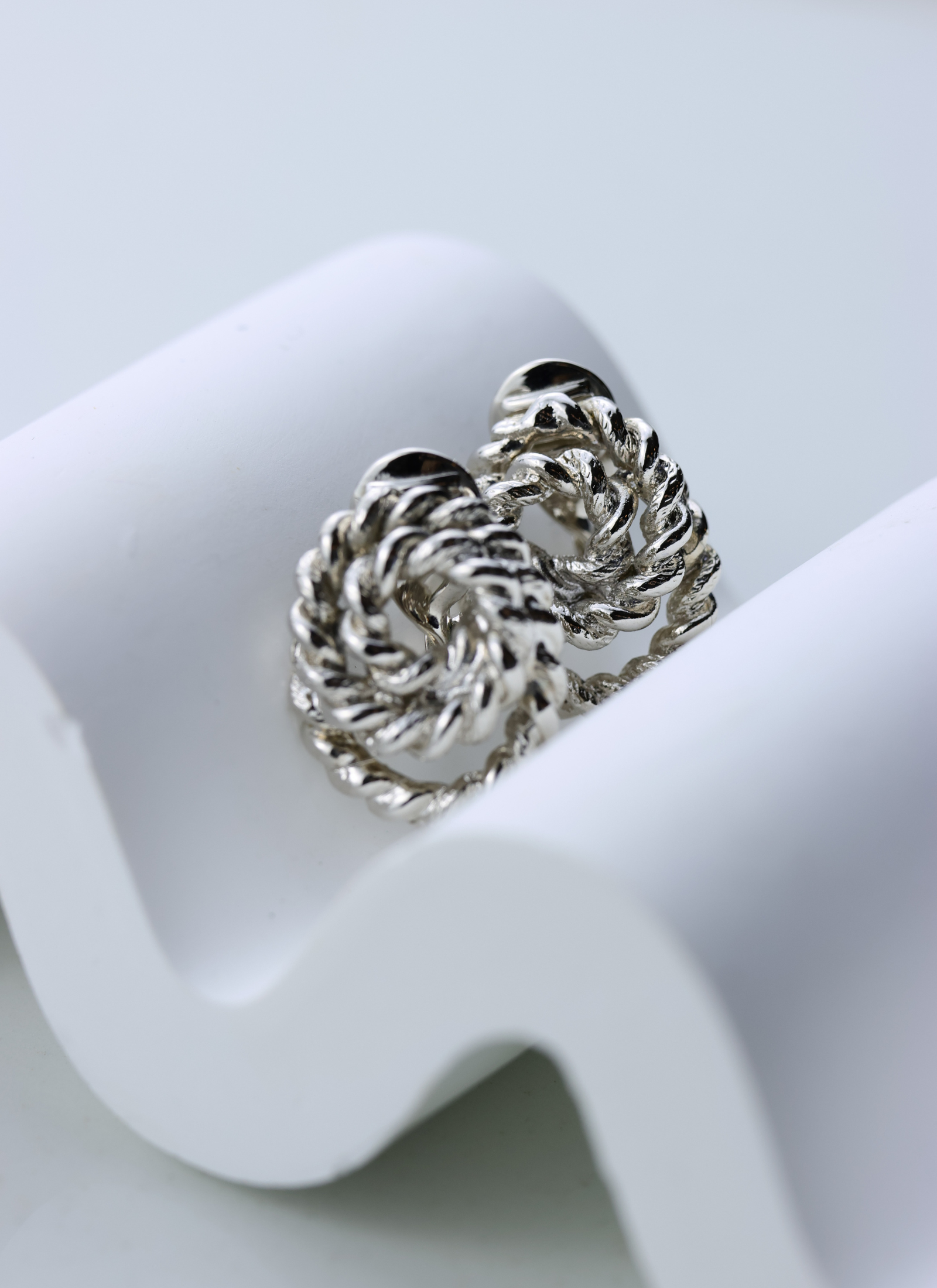 Monet – klipsy „Srebrna Plecionka”