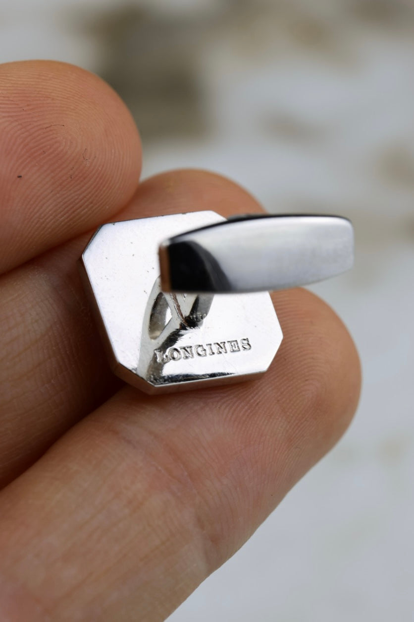 Longines – stalowe spinki z masą perłową (SP008)