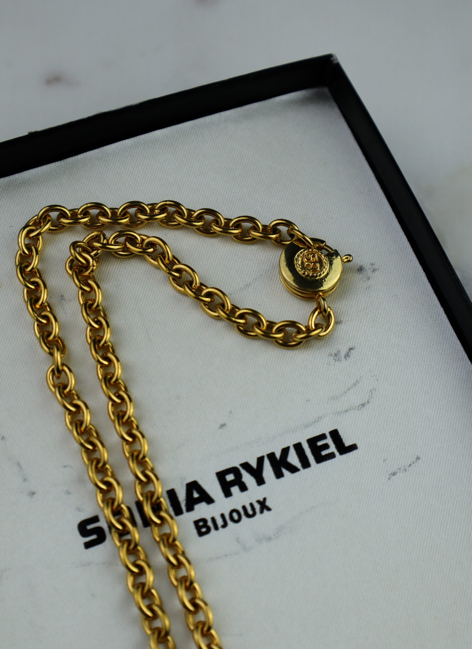 Sonia Rykiel - zestaw biżuterii klipsy i naszyjnik