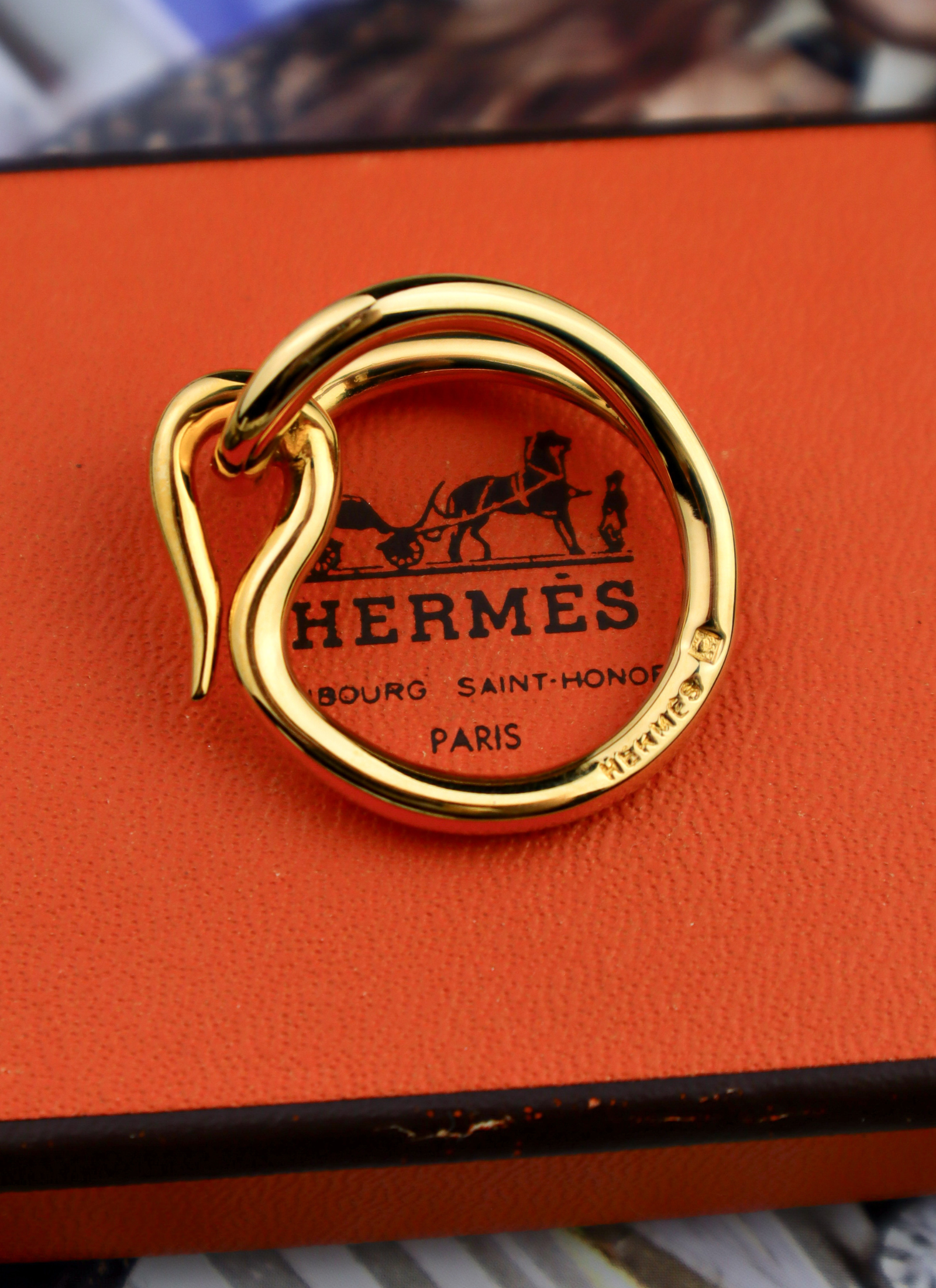 Hermès -  vintage pierścień do apaszki "jumbo"