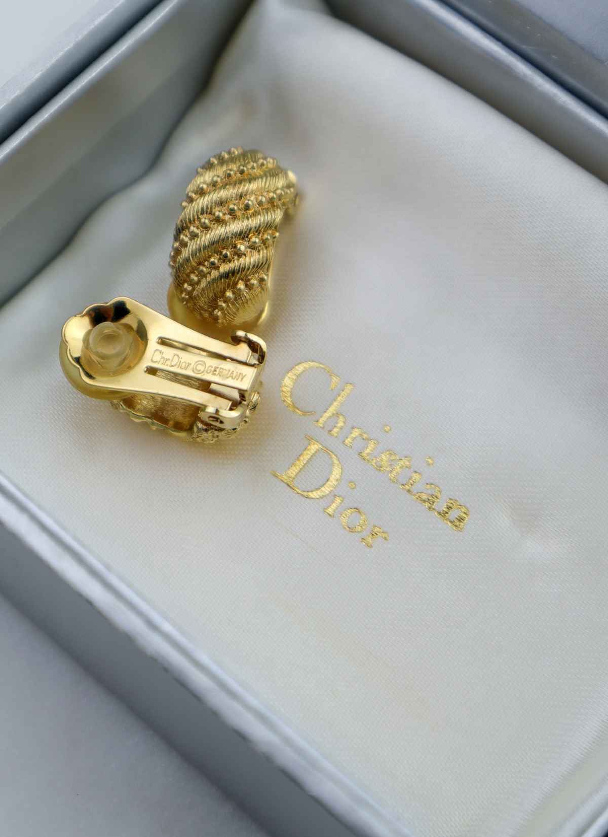 Christian Dior klipsy z oryginalnym pudełkiem