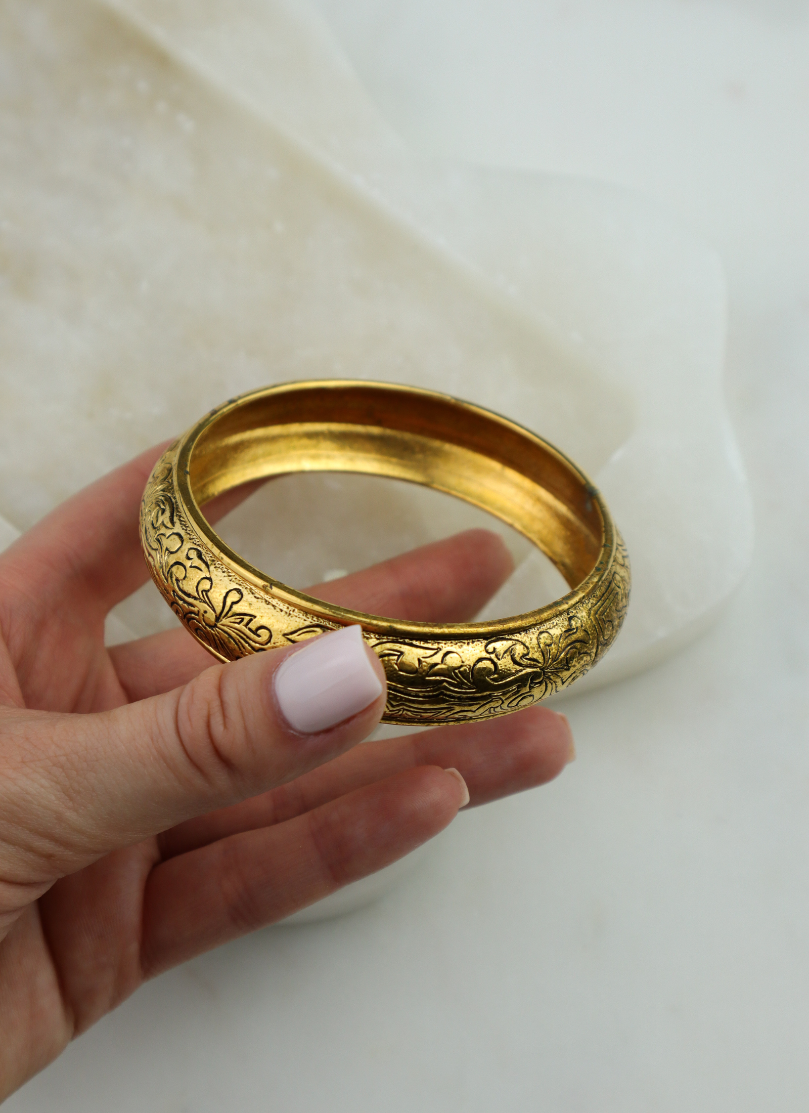 Yves Saint Laurent - arabeskowa bransoletka bangle vintage