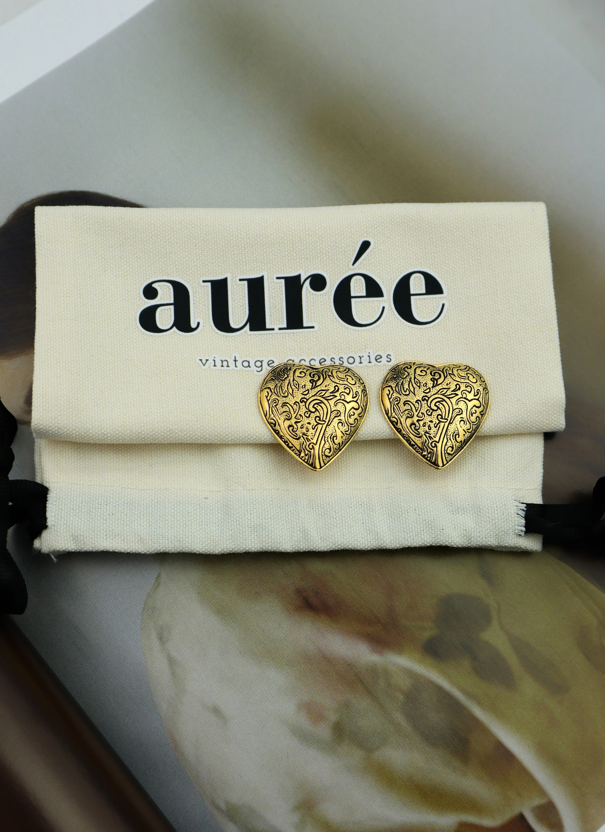 Yves Saint Laurent vintage klipsy Arabesque Heart