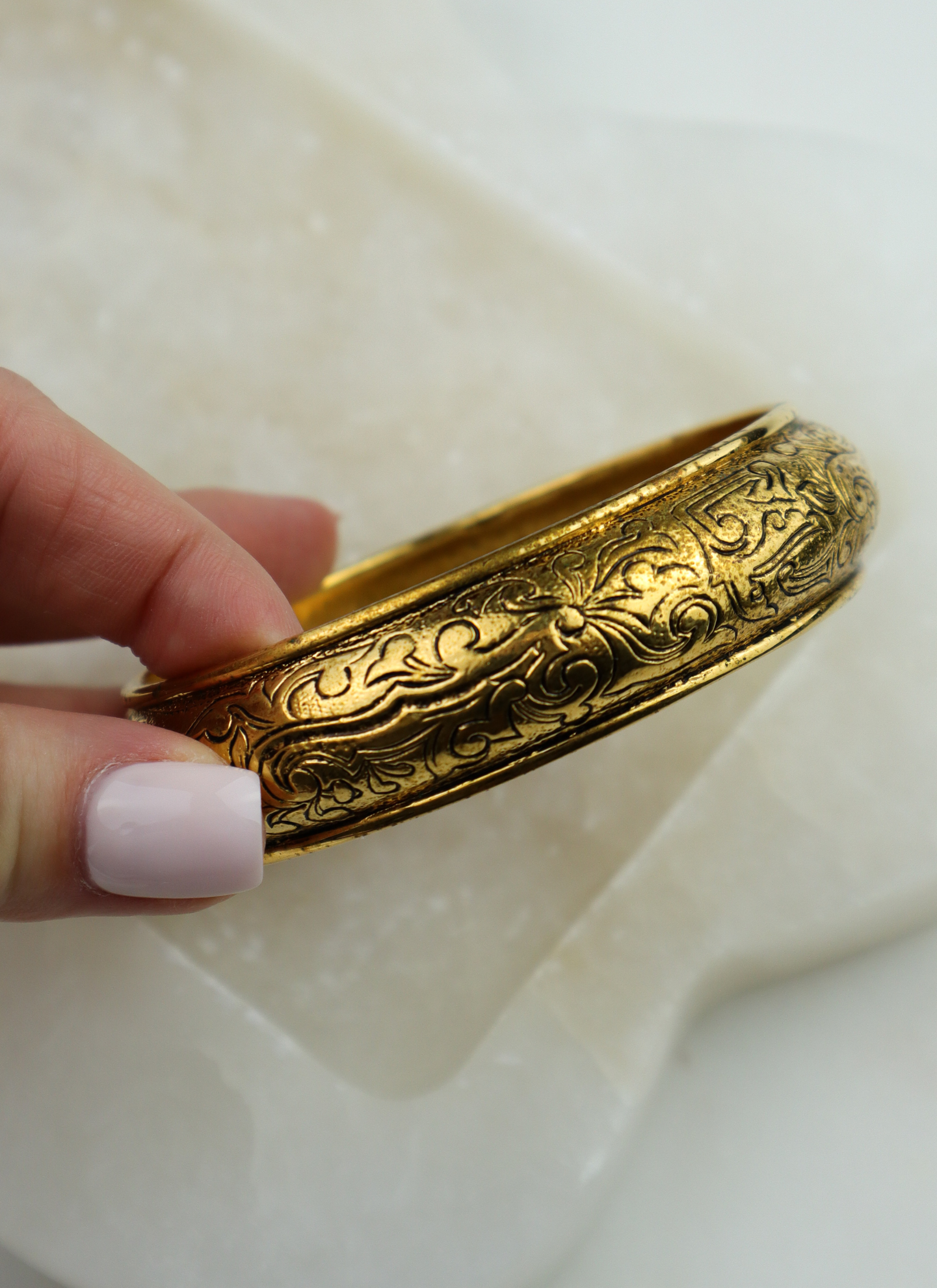 Yves Saint Laurent - arabeskowa bransoletka bangle vintage