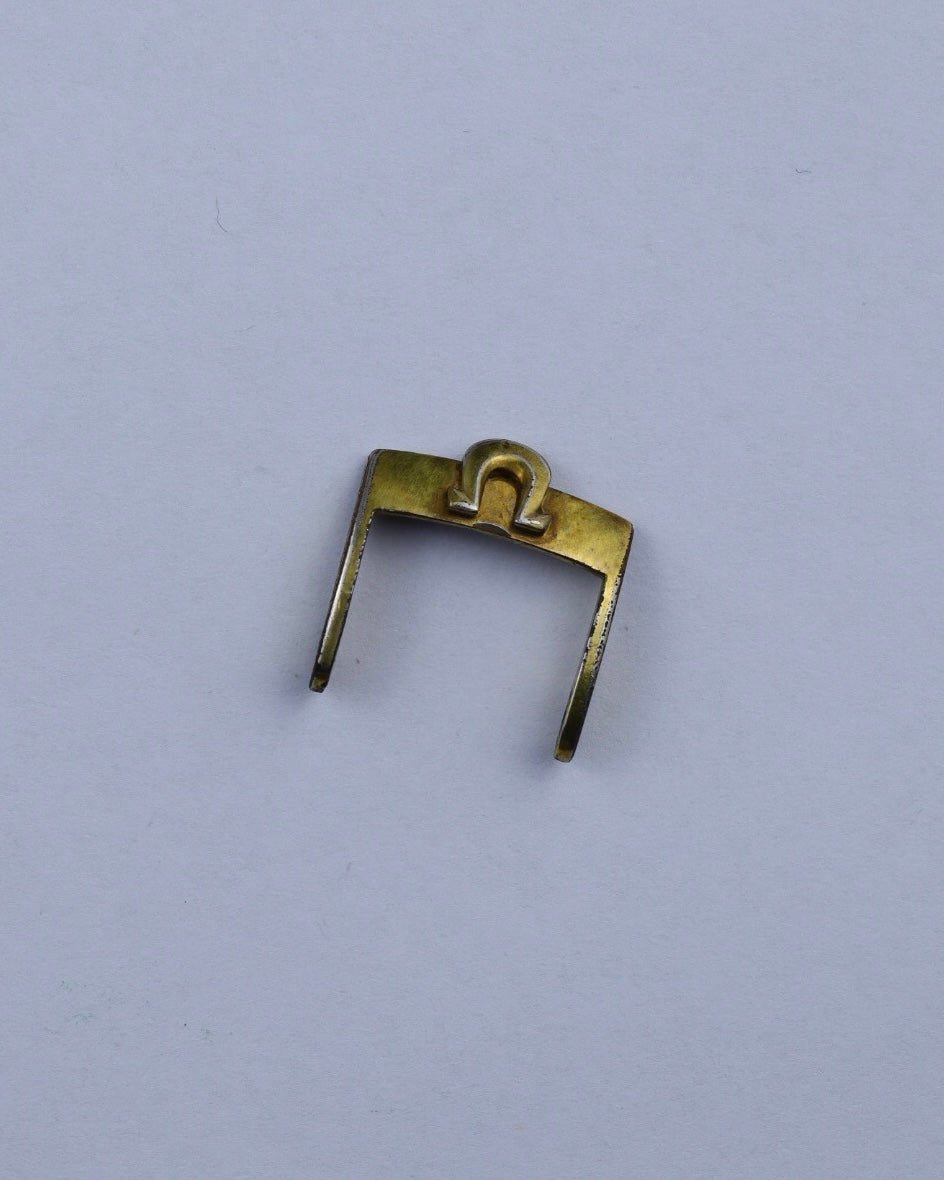 Pozłacana sprzączka klamerka Omega 14 mm (brak trzpienia)