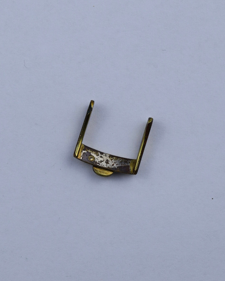 Pozłacana sprzączka klamerka Omega 14 mm (brak trzpienia)