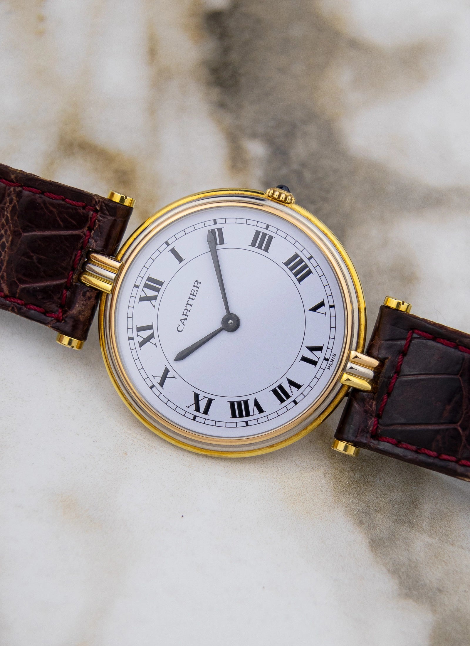 18K 1990s Cartier Vendome Trinity