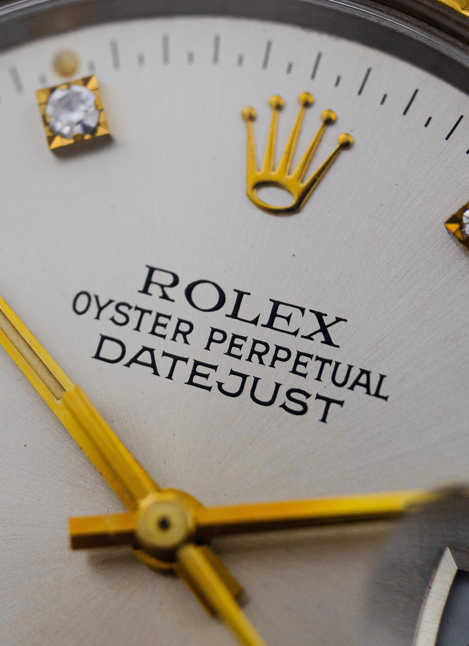 1985 Rolex Datejust Silver Diamond Dial 16013 Box