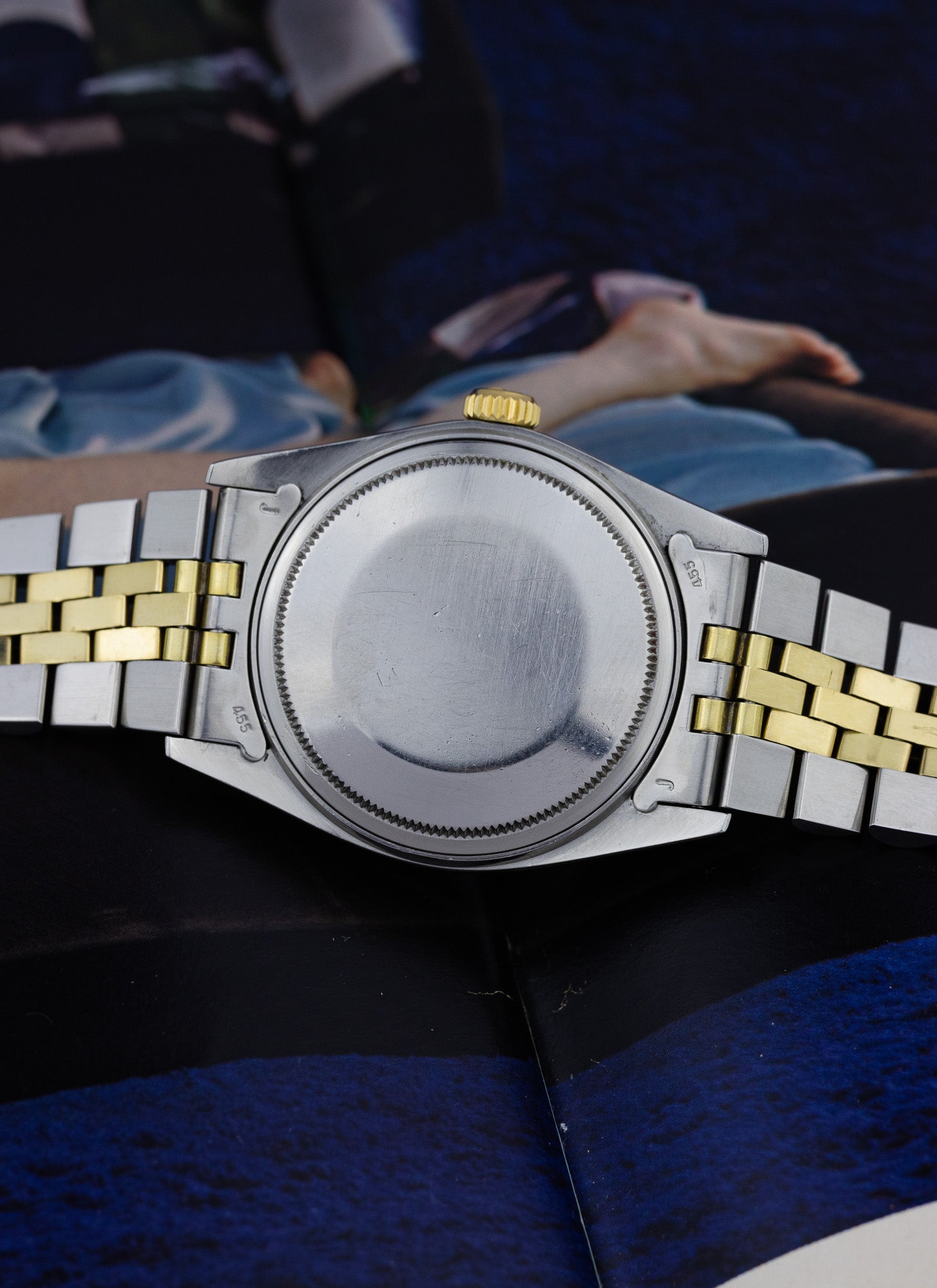 1974 Rolex Datejust Shantung Blue Dial 1601 Serviced