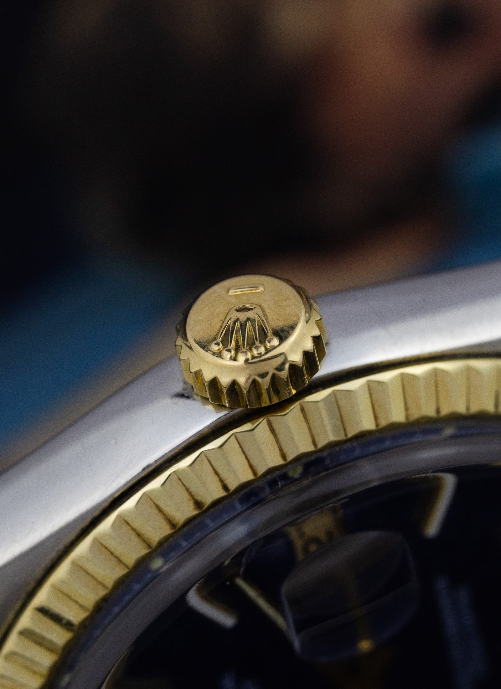1974 Rolex Datejust Shantung Blue Dial 1601 Serviced