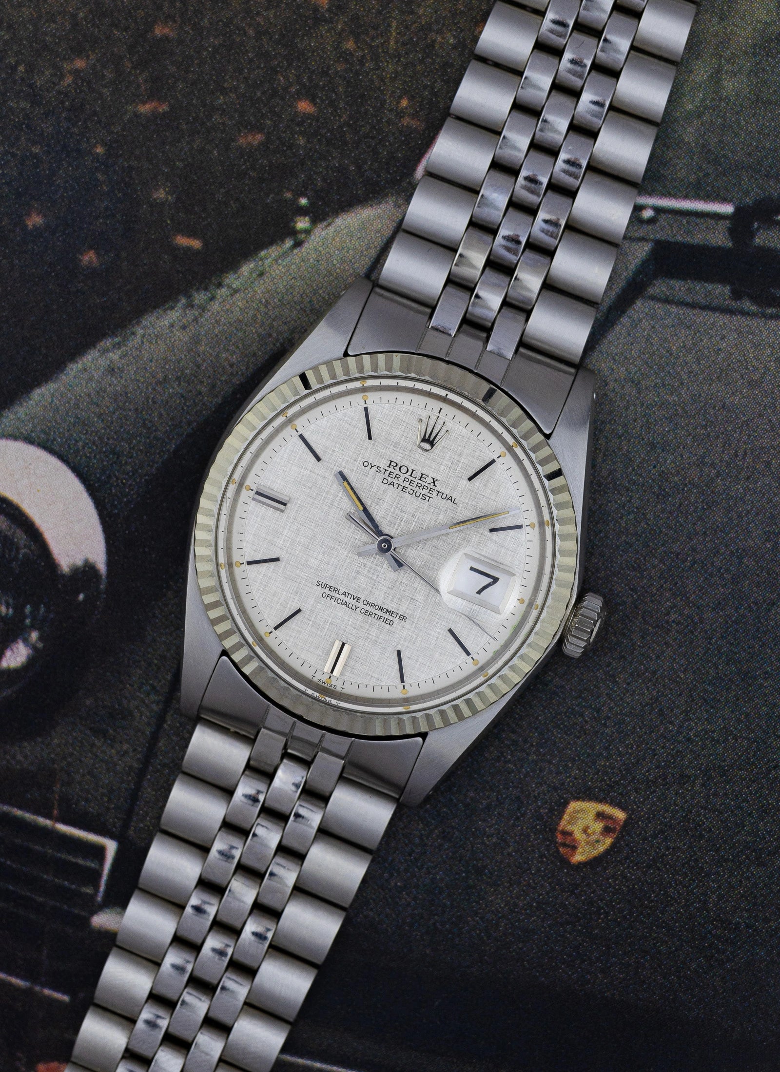 1972 Rolex Datejust 1601 Linen Dial + Box