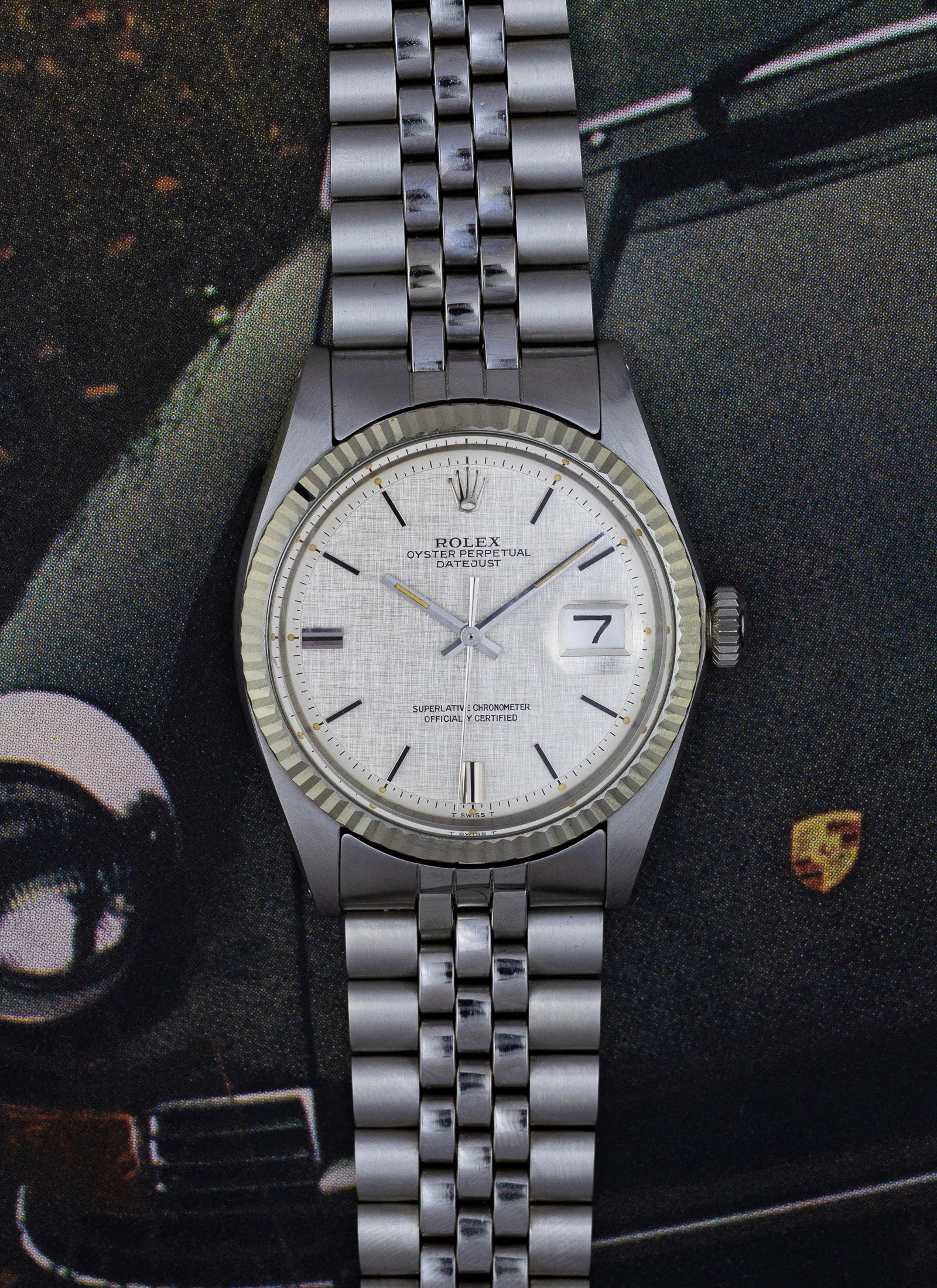 1972 Rolex Datejust 1601 Linen Dial + Box