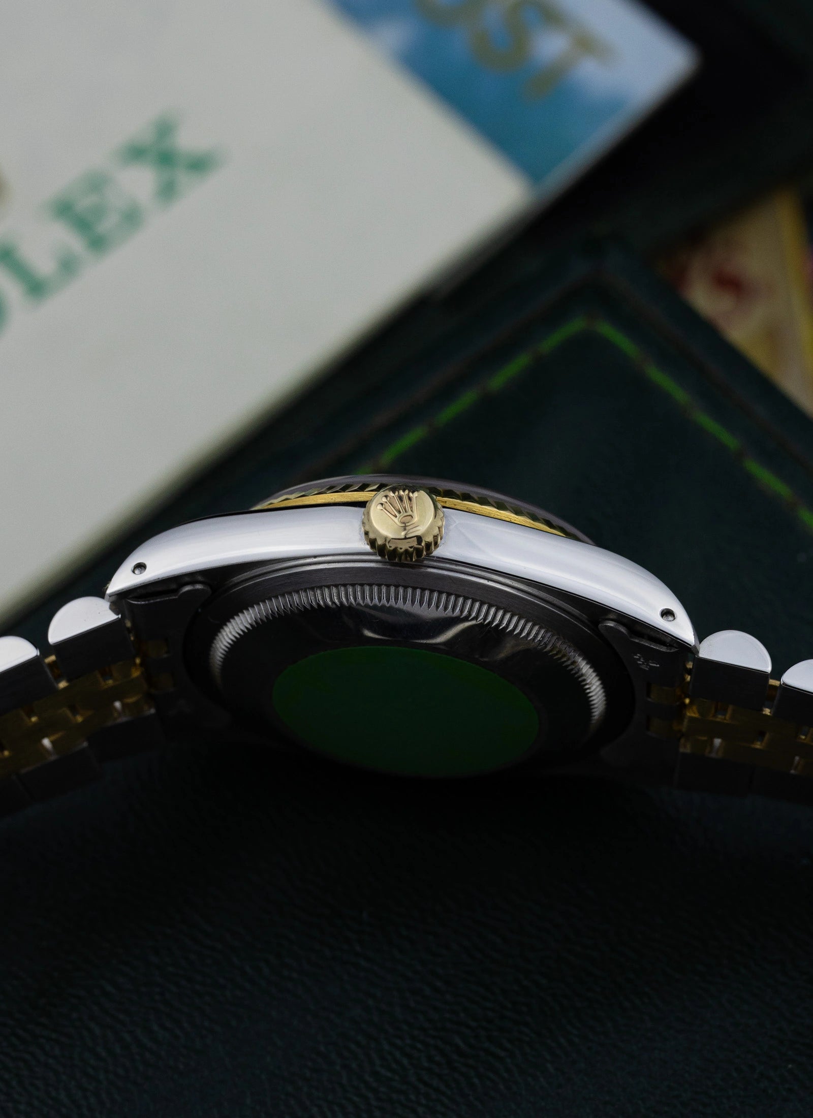 1989 Rolex Datejust 16233 Blue Vignette Diamond Dial Full Set