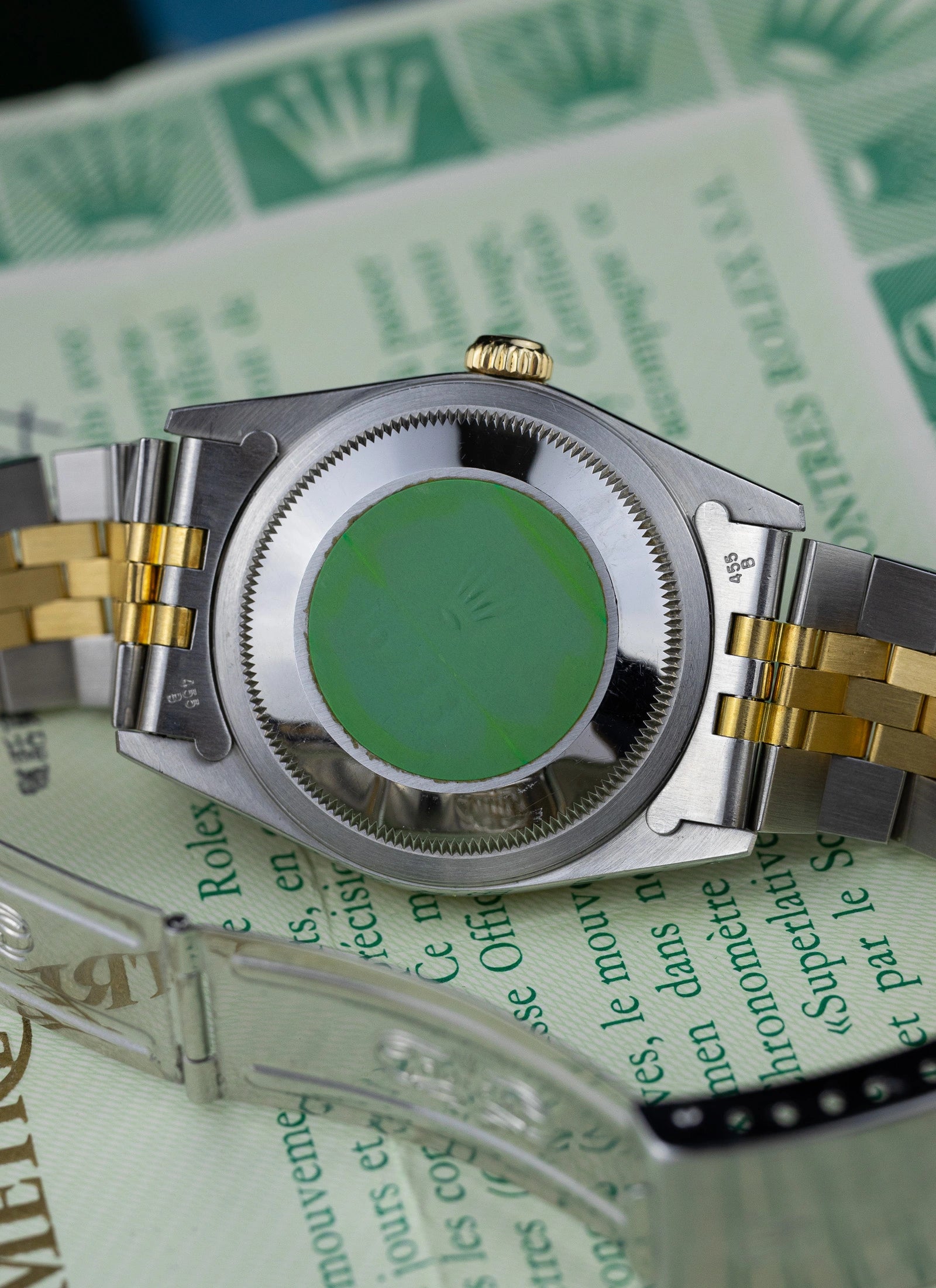 1989 Rolex Datejust 16233 Blue Vignette Diamond Dial Full Set