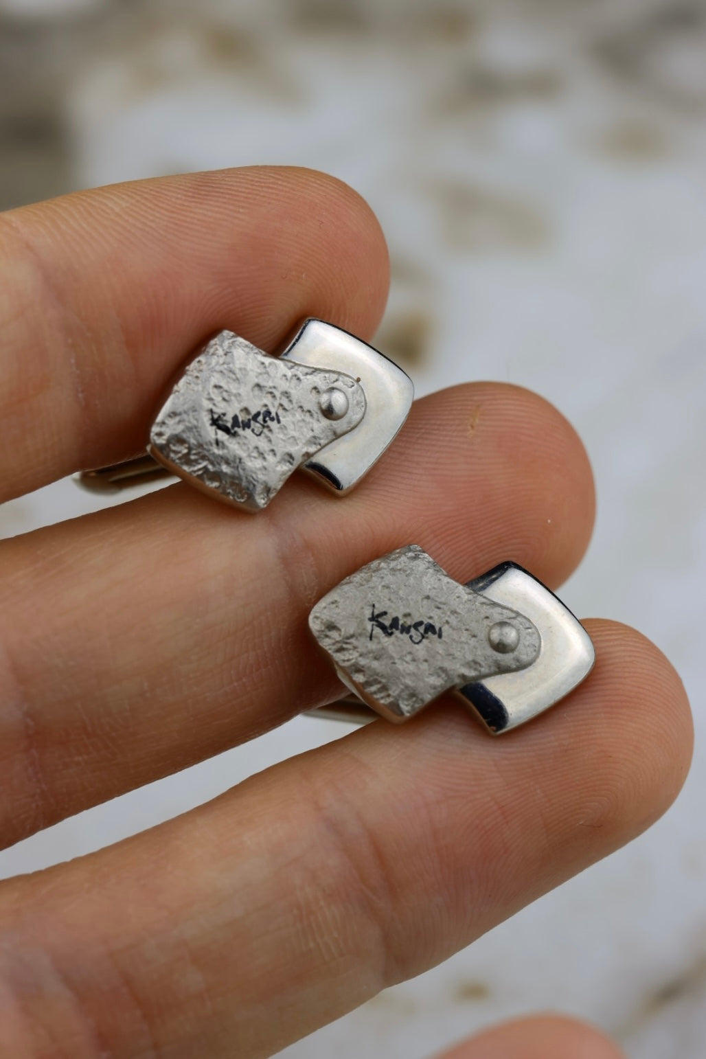 Kangai – stalowe spinki do mankietów (SP022)