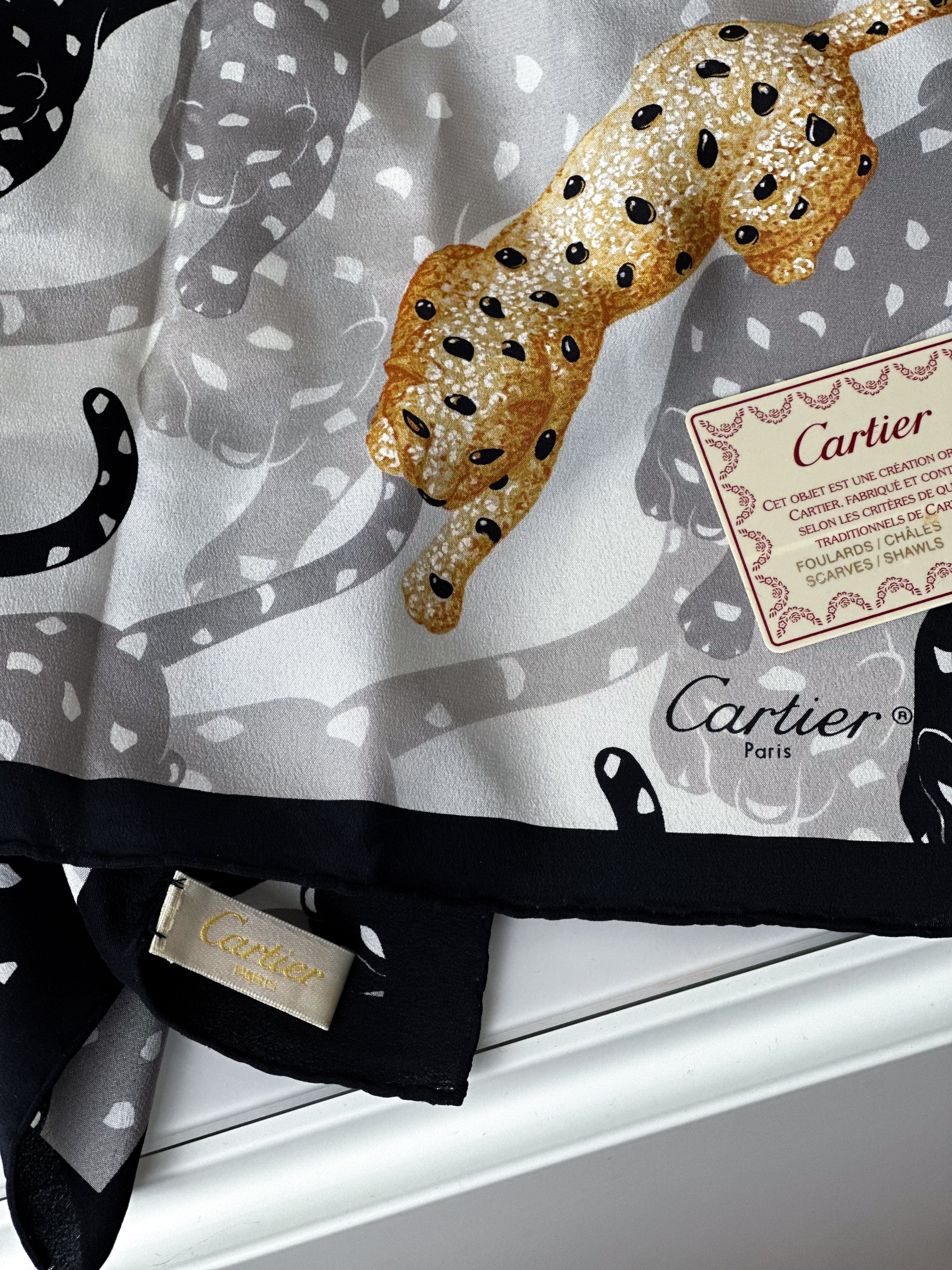 Cartier - jedwabna apaszka Panthère